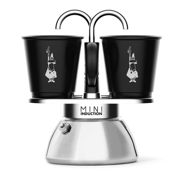 Bialetti Mini Induction Stovetop Espresso Maker - 2 Cup Moka Pot for Perfect Coffee at Home | Ideal for Camping, Office & Small Kitchens