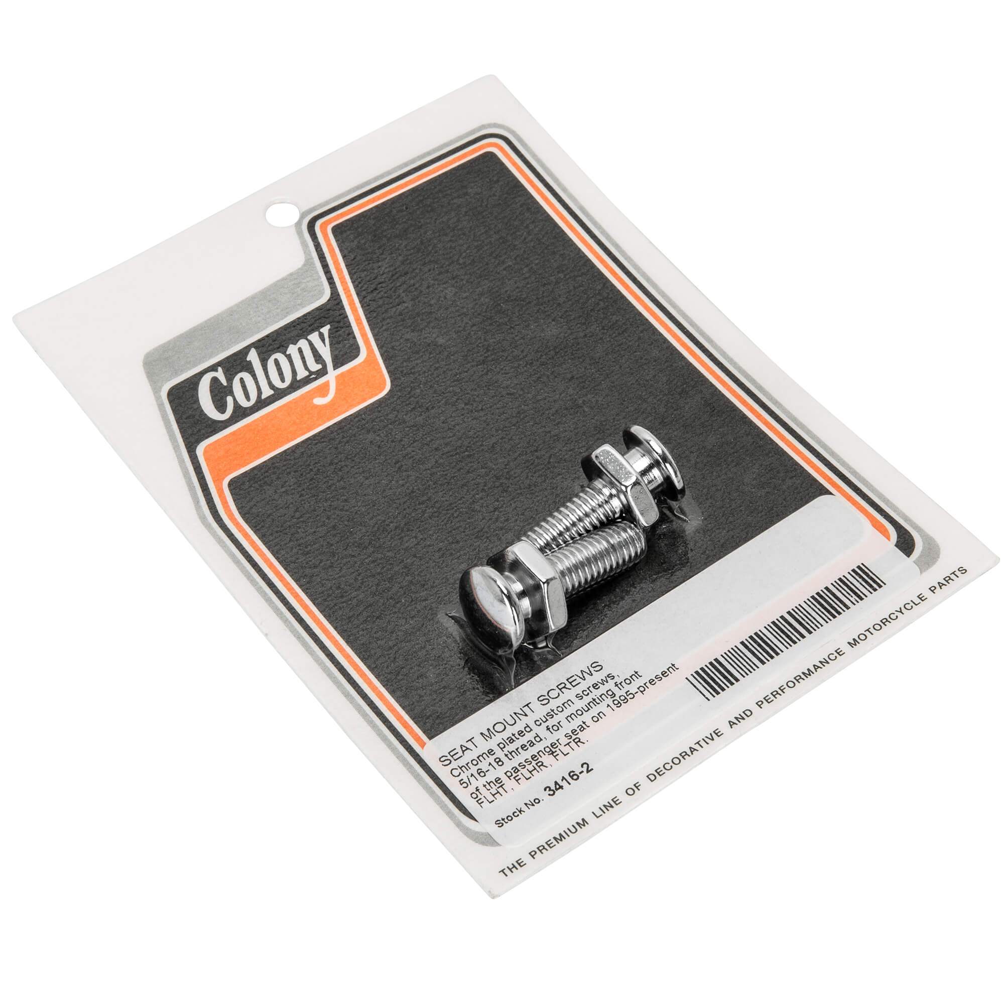 Harley Davidson FLHT FLHR FLTR 2 Seat Mount Screws Chrome Plated - Compatible with 1995 & Up Models - Perfect for Motorcycle Seat Repair & Customization
