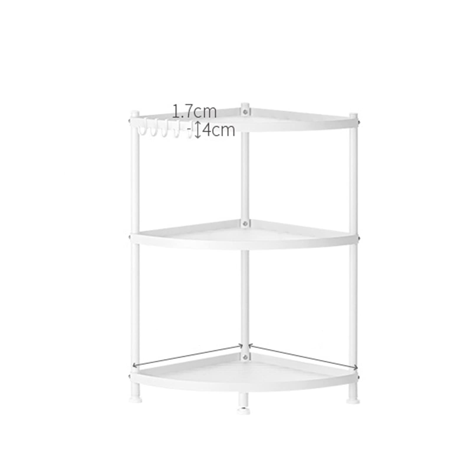 BAILR Heavy Duty Kitchen Storage Shelving - Multi-Purpose Metal Organizer Rack for Garage, Pantry, Bathroom & Living Room - Space Saving Home Organization Solution for Kitchen Supplies, Tools & Decor