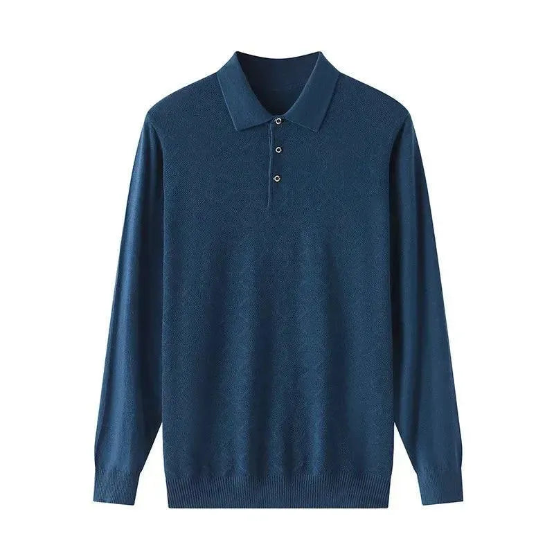 Men's Argyle Pattern Polo Shirt - Classic Knit Golf Shirt for Business Casual & Office Wear