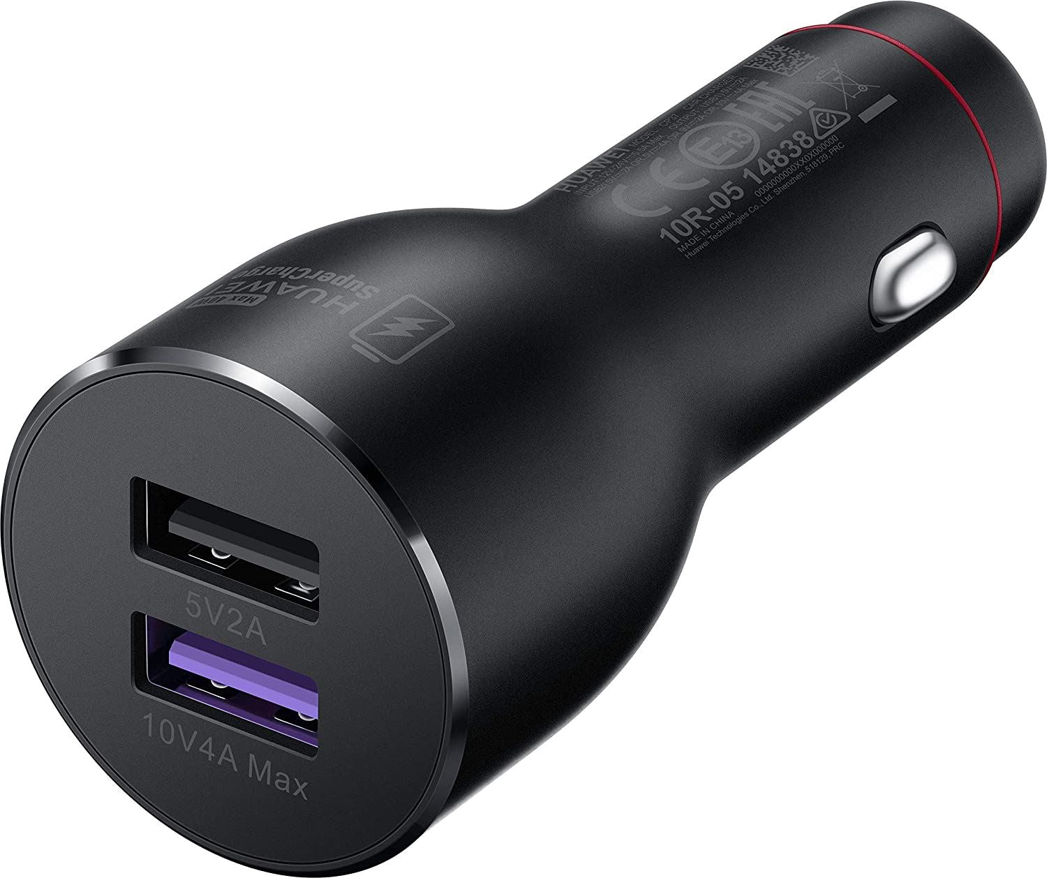 Huawei CP37 4A 1m Dual USB Car Charger with Type C Data Cable - Fast Charging for iPhone, Samsung, Android - Perfect for Road Trips & Commuting