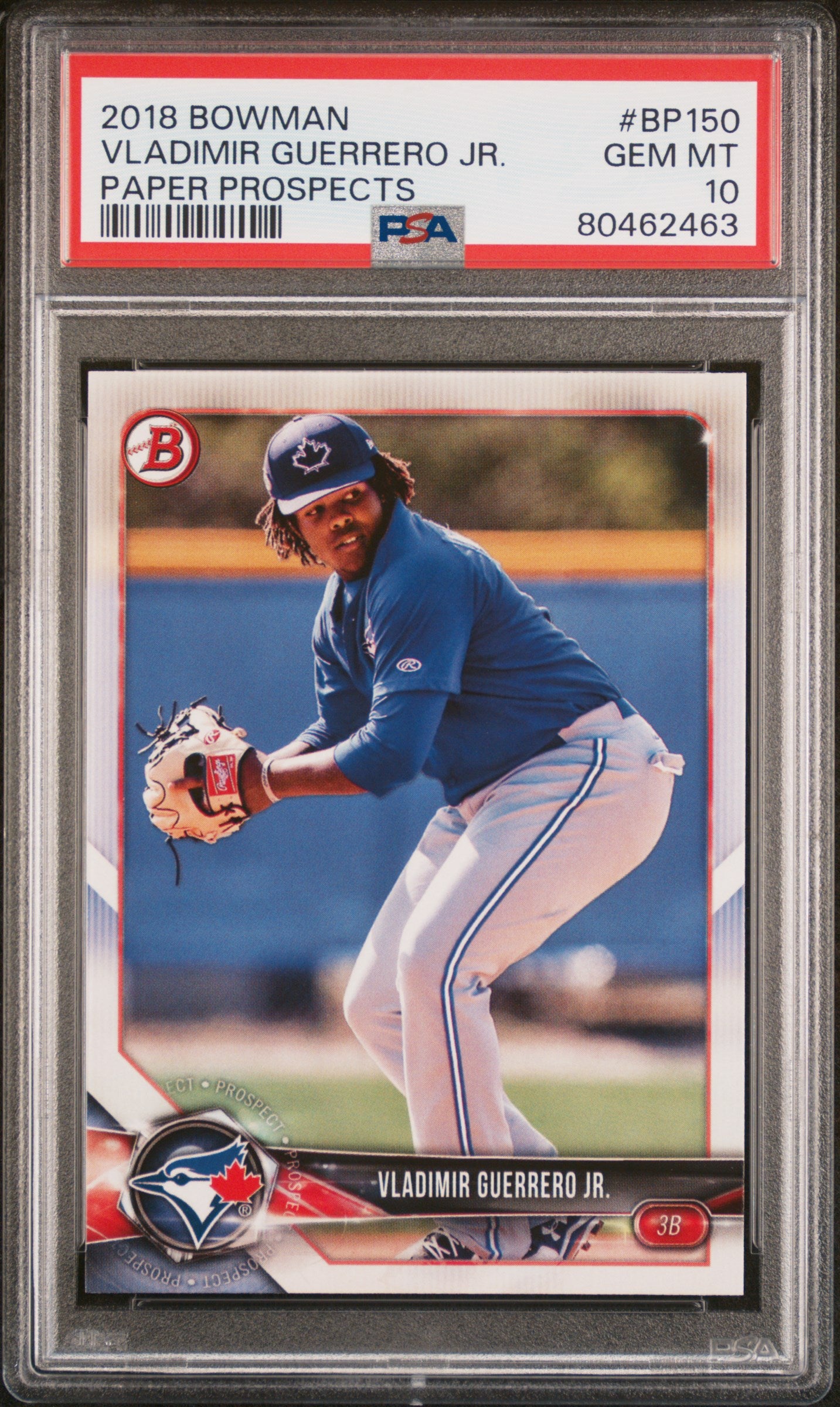 2018 BOWMAN PAPER PROSPECTS VLADIMIR GUERRERO JR. #BP150 PSA 10 GEM MINT Baseball Card - Rare Collectible for Sports Memorabilia & Investment - Perfect for Display, Trading, and Card Collection Enthusiasts
