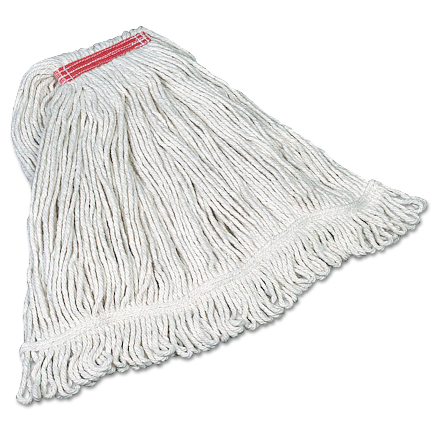 Rubbermaid Commercial D11306 WH00 RCPD113 Super Stitch Cotton Looped End Wet Mop Head - Large 1