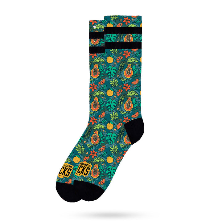 Premium American Socks - Signature Papaya Mid High Crew Socks for Men & Women | Comfortable Cotton Blend for Everyday Wear, Sports & Outdoor Activities