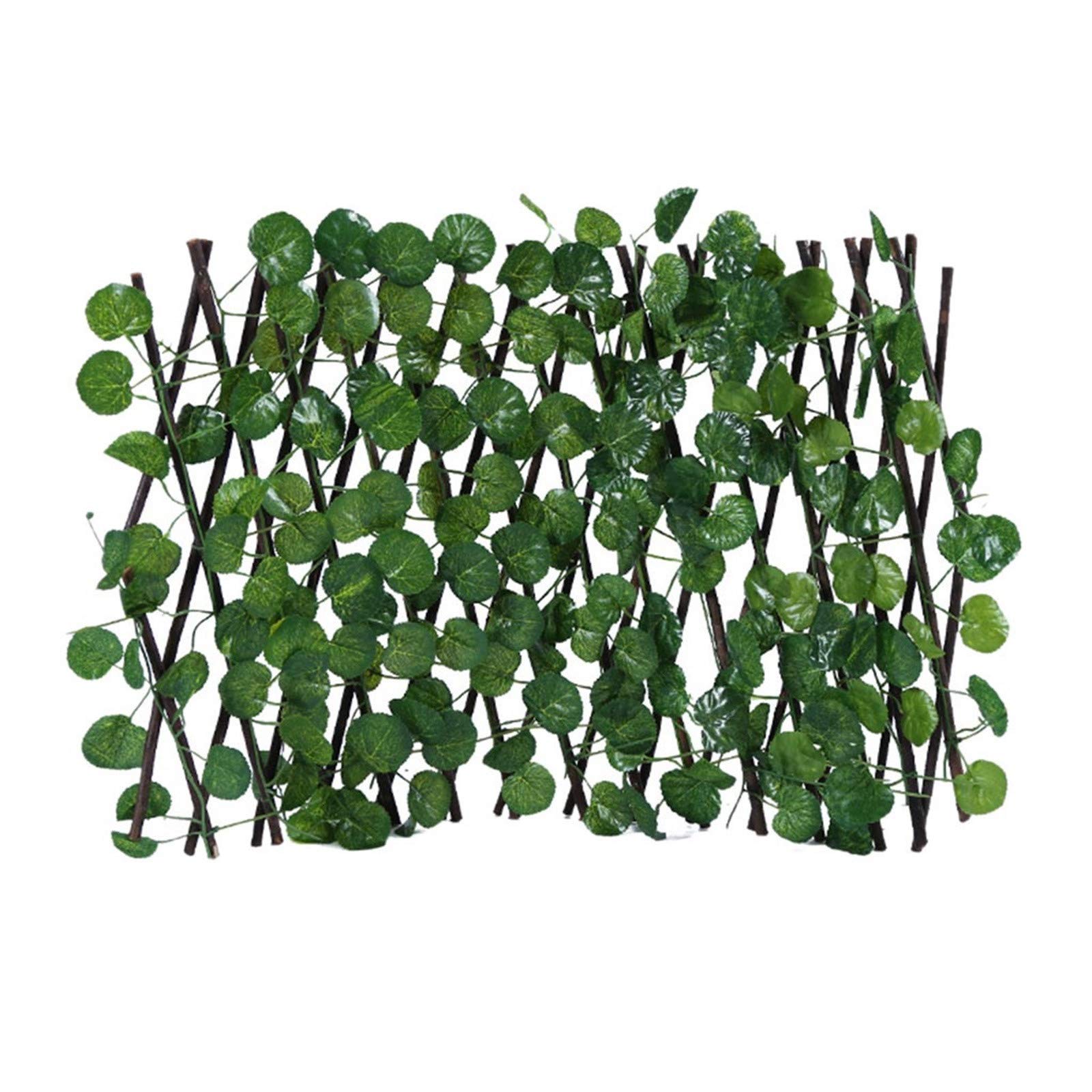 Artificial Green Leaf Expanding Fence - UV Protected Retractable Garden Lattice for Outdoor & Indoor Use | Perfect for Backyard Decor, Greenery Walls, and Privacy Screening