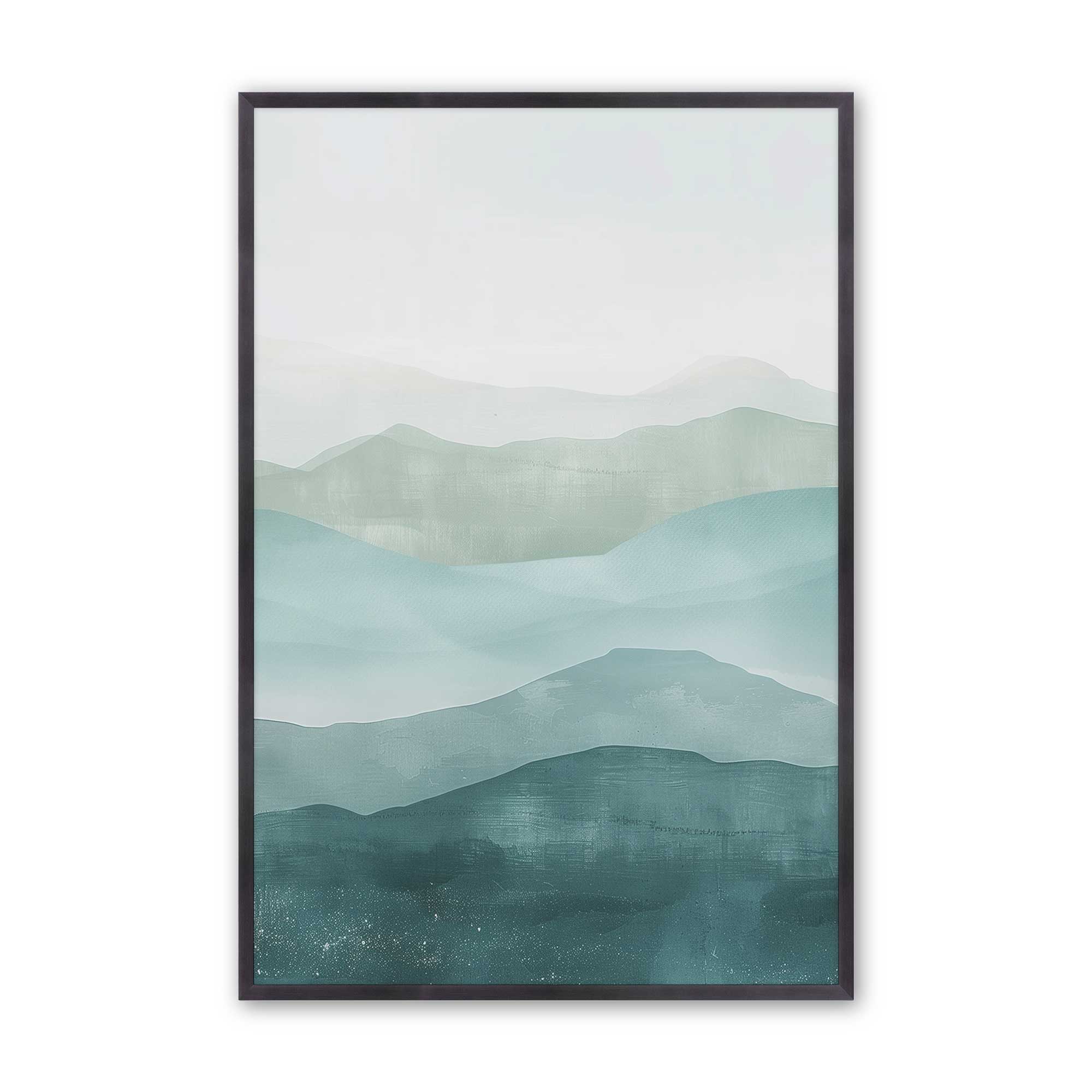 Beautiful Aquamarine Serenity Wall Art - Set of 2 Framed Ocean Themed Prints for Beach House Decor, Living Room & Bedroom Wall Decorations