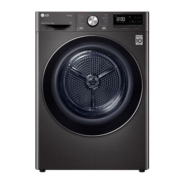 LG DVH9 09B 9kg Black Heat Pump Dryer with Inverter Control - Energy Efficient Laundry Solution for Homes & Apartments