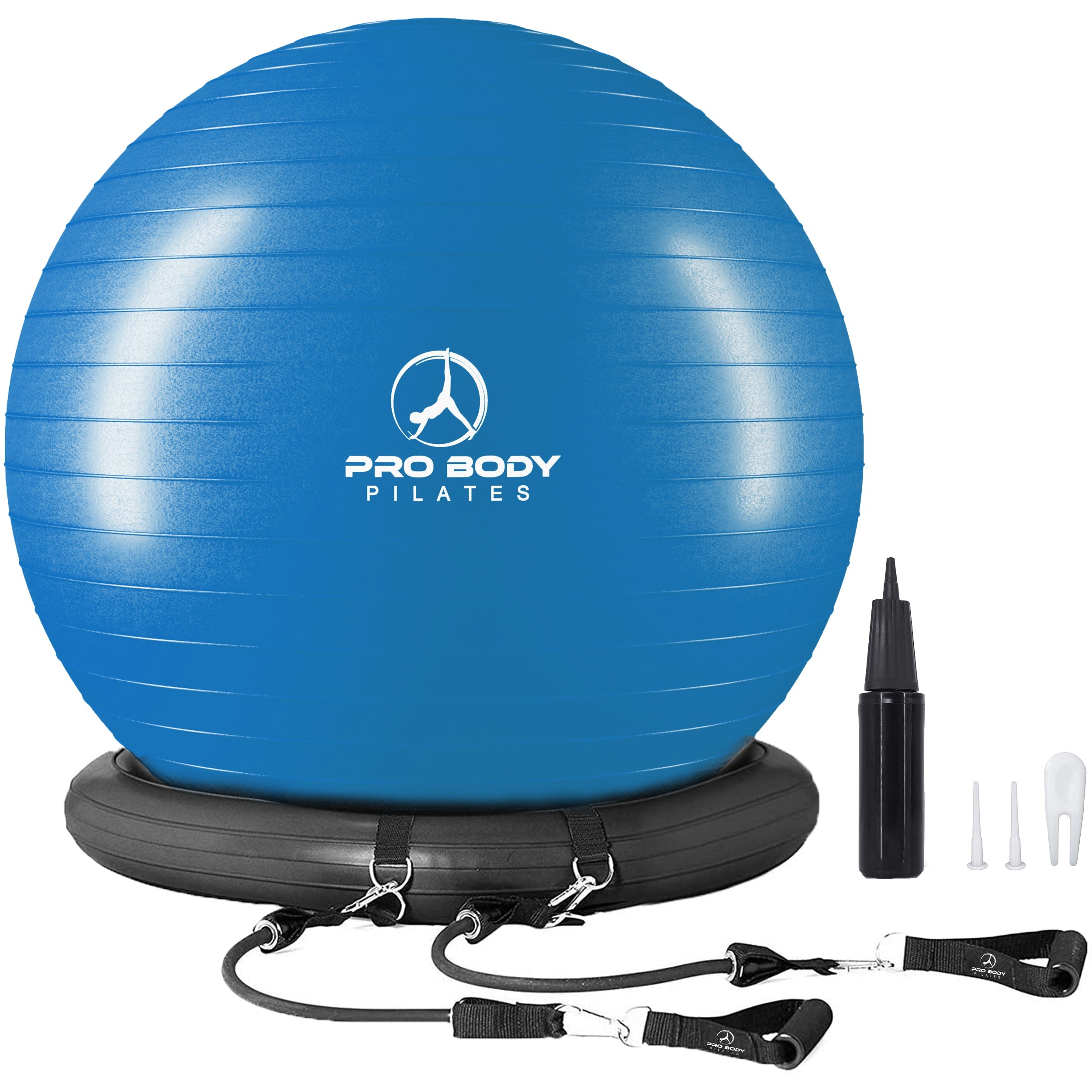 Best Exercise Ball Chair with Stable Base & Resistance Bands - Ergonomic Office & Home Workout Seat for Yoga, Fitness, and Posture Correction