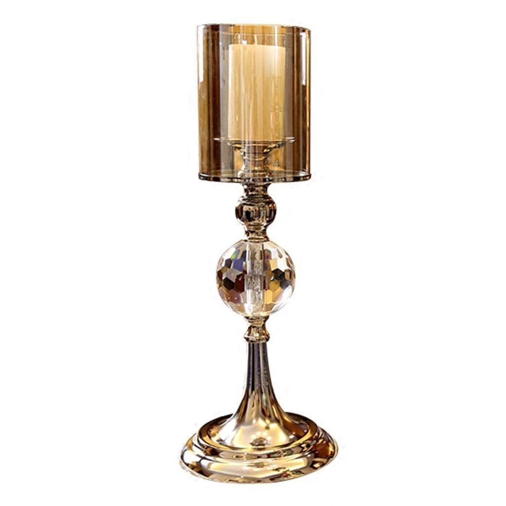 Elegant Gold Crystal Lighted Candle Holders - 49cm Wedding Centerpiece, Dining Table Decor, Window & Living Room Wall Accent for Romantic Ambiance & Home Decoration