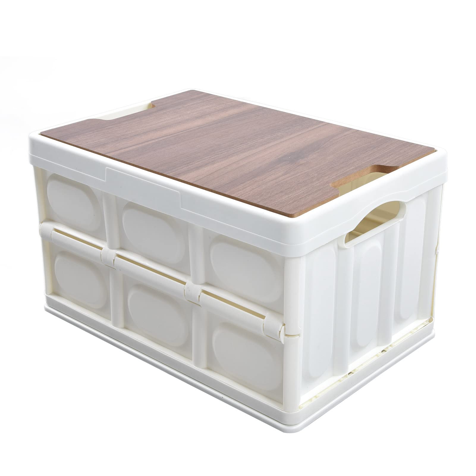 Pokerty9 Collapsible Storage Box - Waterproof Plastic Organizer with Glossy Edges for Groceries, Pantry & Home Organization | Perfect for Kitchen, Bathroom & Office Storage