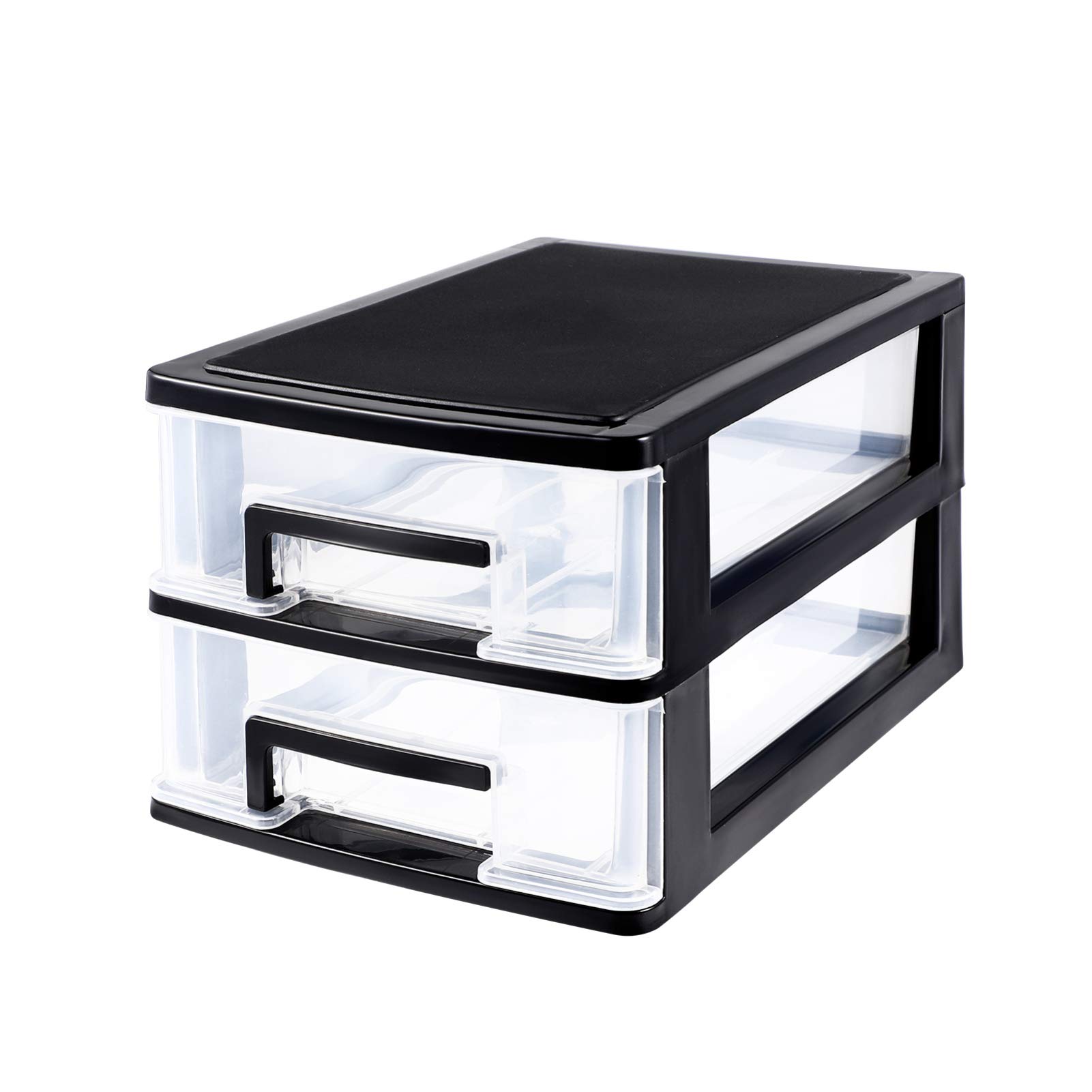 BESPORTBLE 2-Drawer Jewelry Storage Organizer with Clear Plastic Drawers - Medium Storage Tower Cabinet for Earrings, Rings & Necklaces | Bedroom, Bathroom & Vanity Organization