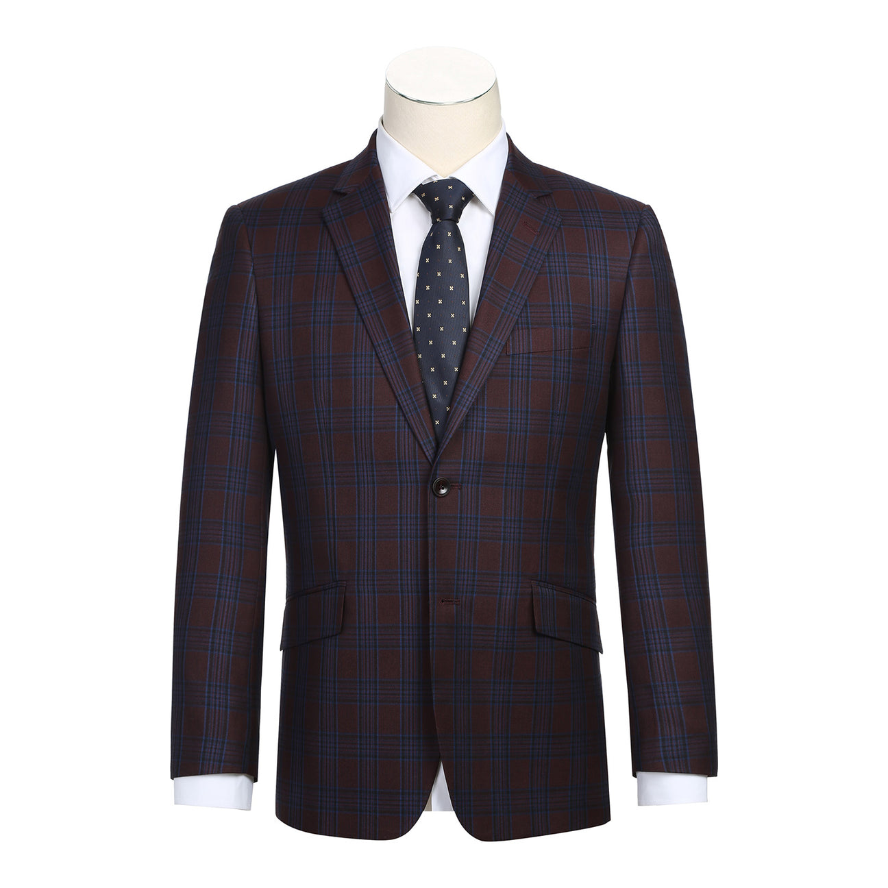 Alessandro Vitello by Renoir Slim Fit Blazer - Burgundy Men's Formal Jacket | Perfect for Business Meetings, Weddings & Special Occasions