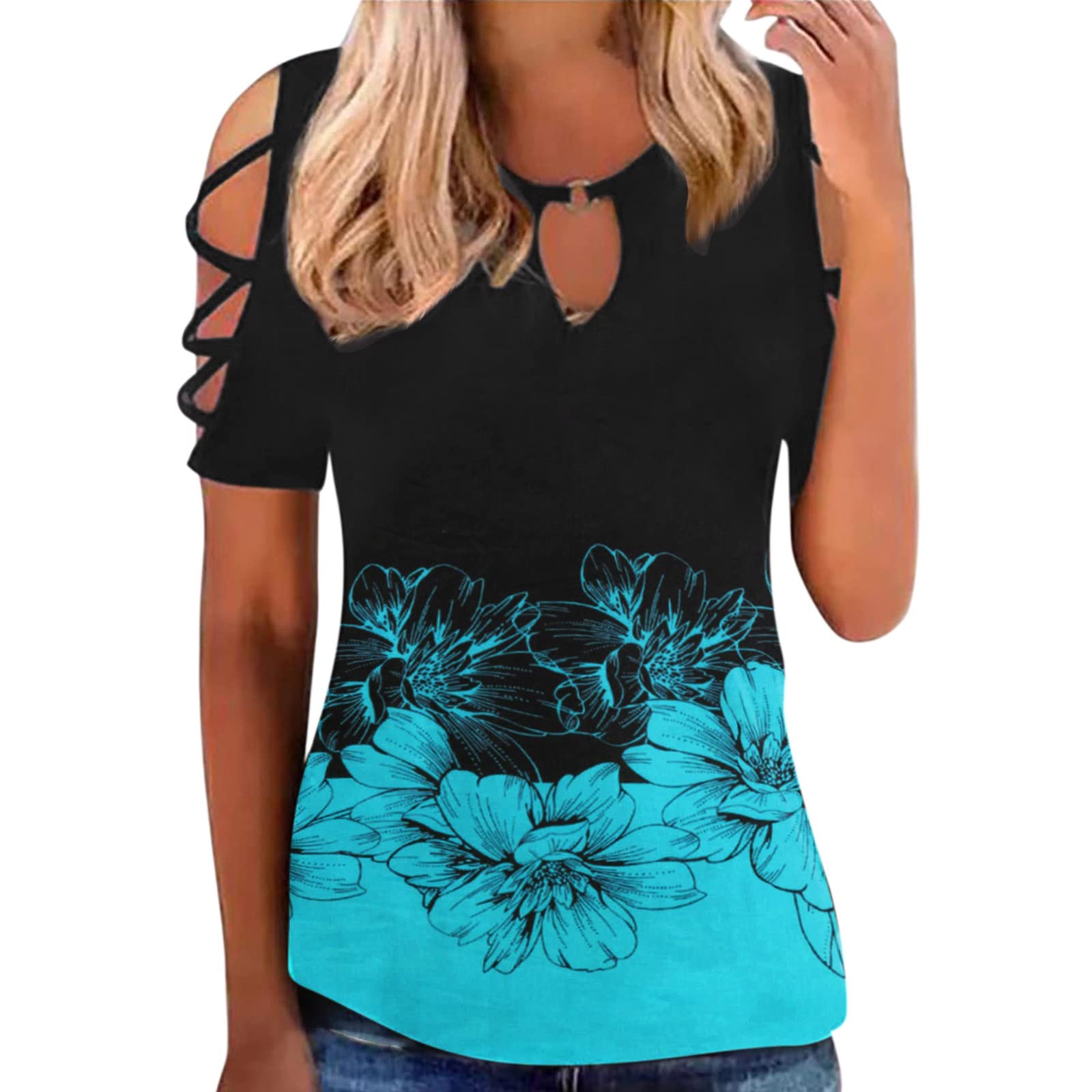 Women's Ribbed Halter Tank Top - Elegant Blue Dressy Cami for Summer Outfits, Beachwear & Casual Style