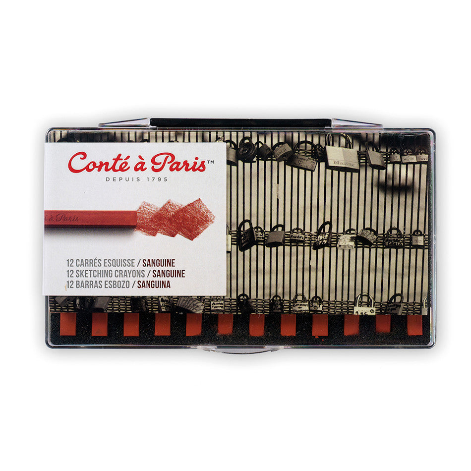 Conté à Paris Carre Sketching Set - Professional Sanguine Drawing Pencils for Artists | Perfect for Portrait Sketching, Life Drawing & Fine Art Studies