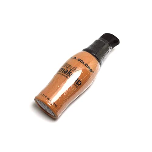LA Colors 1 Pump Liquid Makeup Foundation - CLM284A Tan | Flawless Face & Body Coverage | Long Lasting Formula | Perfect for Daily Wear & Special Occasions | Includes Free Zipper Bag