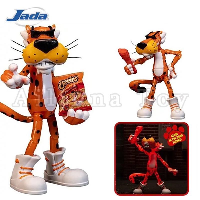 Jada Toys 1/12 Scale 6-Inch Cheetos Chester Cheetah Flamin' Hot Crunchy Action Figure - Perfect for Collectors, Display, and Role-Playing Games
