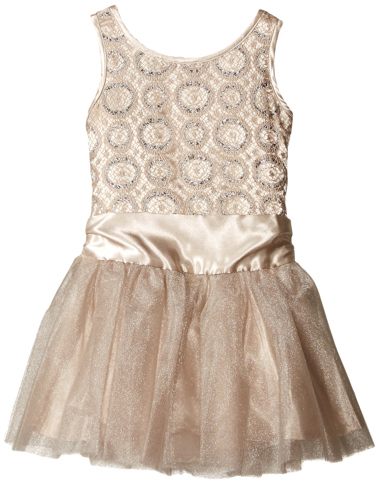 Luminous Lace Tulle Skirt Dress for Little Girls - Elegant Party Outfit for Birthday, Wedding & Special Occasions