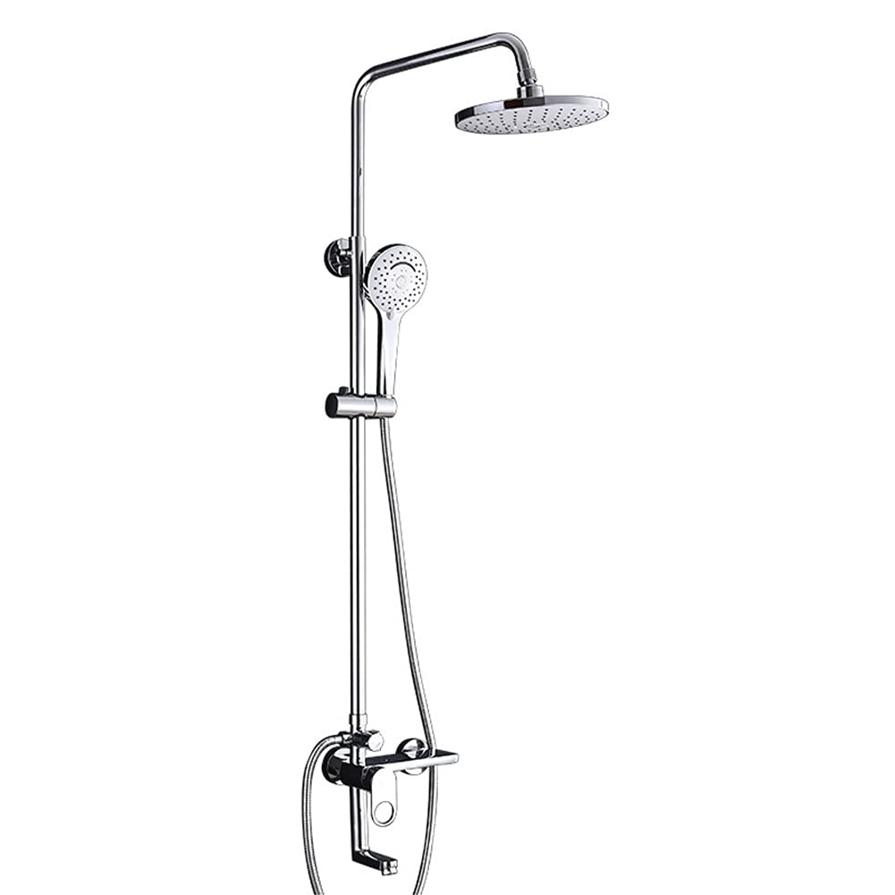 Premium White Silicone Shower Outlet with Liftable 360° Adjustable Shower Rod - Concealed Overhead Spray & Side Opening Gold Diamond Mixing Valve Bathroom Set | Perfect for Modern Bathrooms, Spa-Like Showers & Space-Saving Solutions