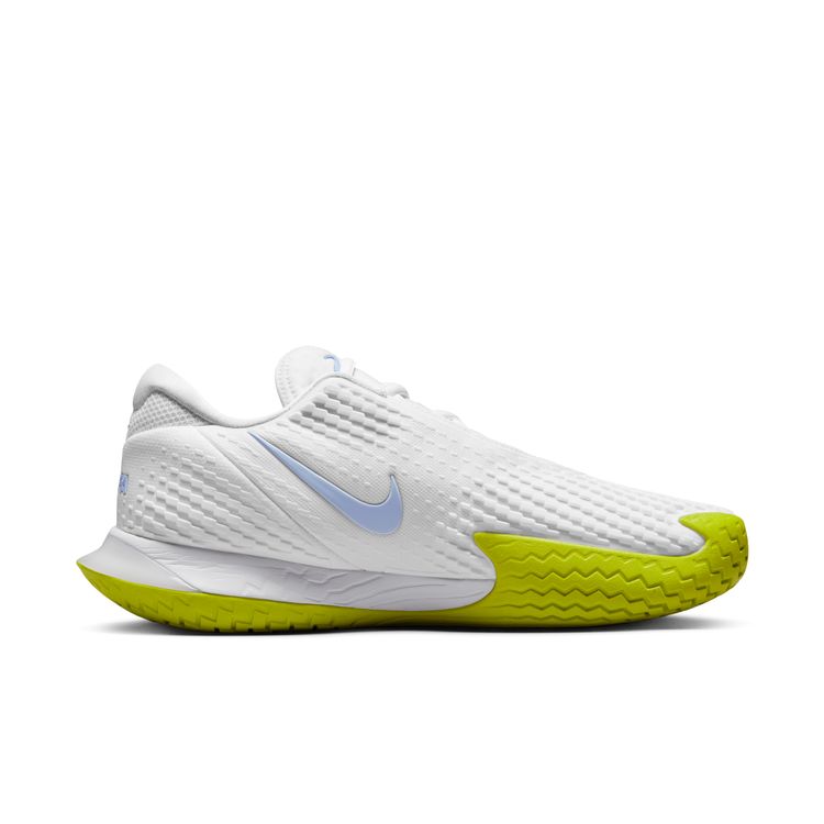 Nike Court Zoom Vapor Cage 4 Rafa Men's Tennis Shoes for Hard Court - White/Cobalt Bliss/Bright Cactus | Durable Performance Footwear for Competitive Matches & Training