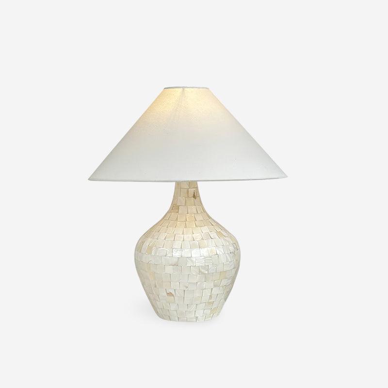Nikki Seashell Table Lamp - Coastal Decor, Bedside Night Light for Living Room, Bedroom & Office - Elegant Shell Design with Warm White LED Bulb