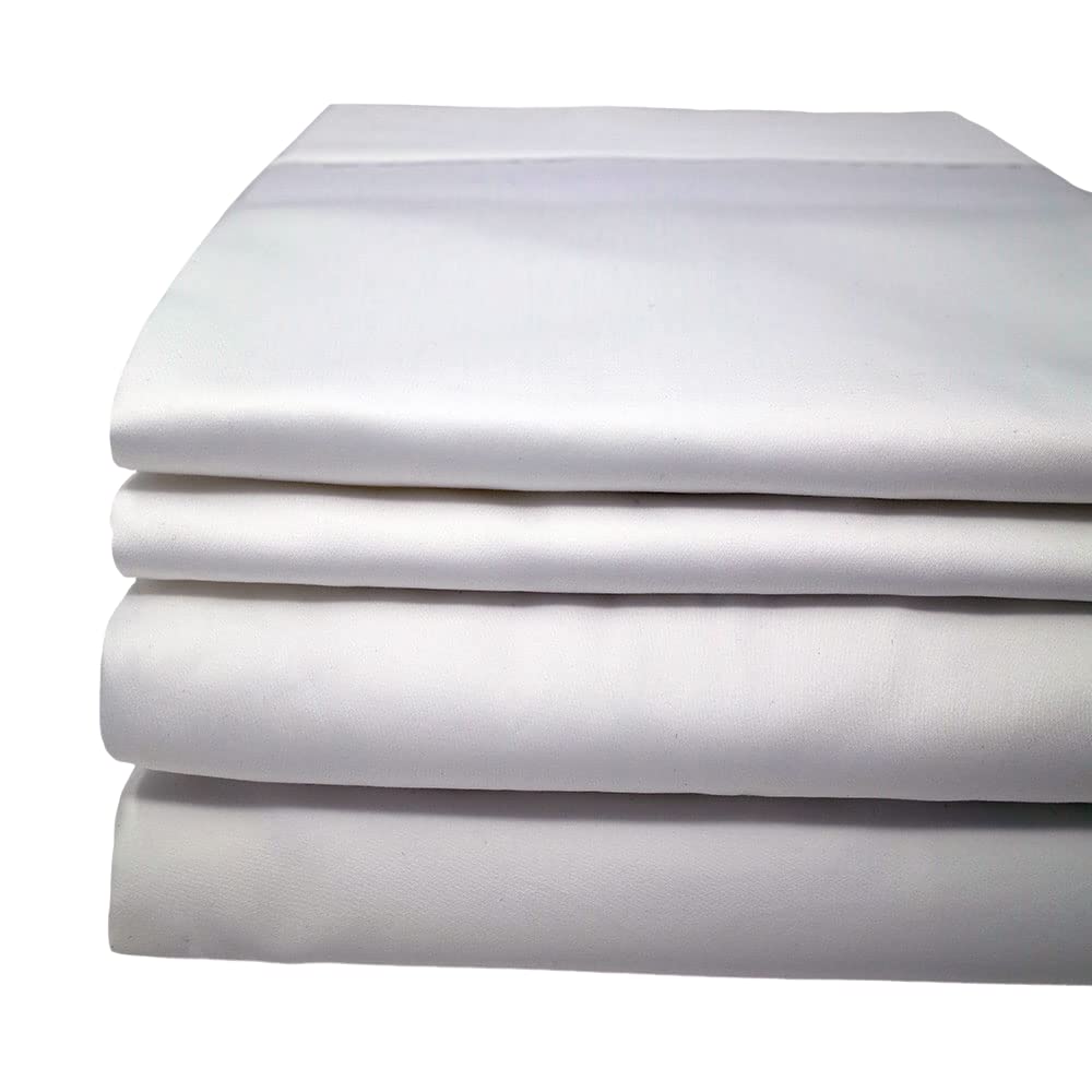 Premium 600 Thread Count 100% Cotton White Boat Sheets - Luxury American Made V-Berth Sheet Set with Adjustable Cord Elastic & Shallow Pocket | Perfect for Marine Life, Yachting, and Boating Comfort