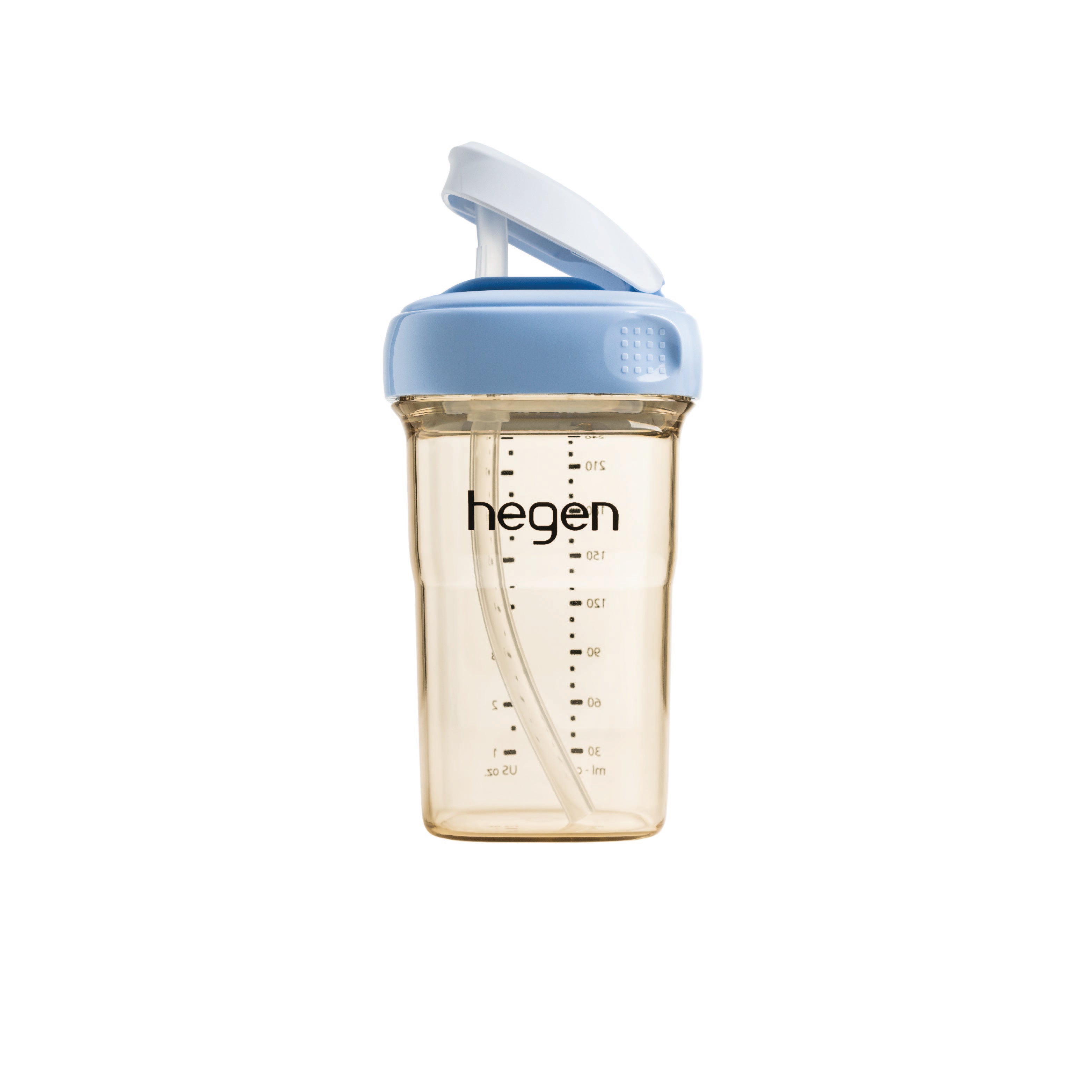 Hegen PCTO™ 240ml/8oz PPSU Straw Cup - Slow Flow Baby Bottle with Spill-Proof Lid, BPA-Free & Durable - Perfect for Toddlers, Travel, and On-the-Go Feeding
