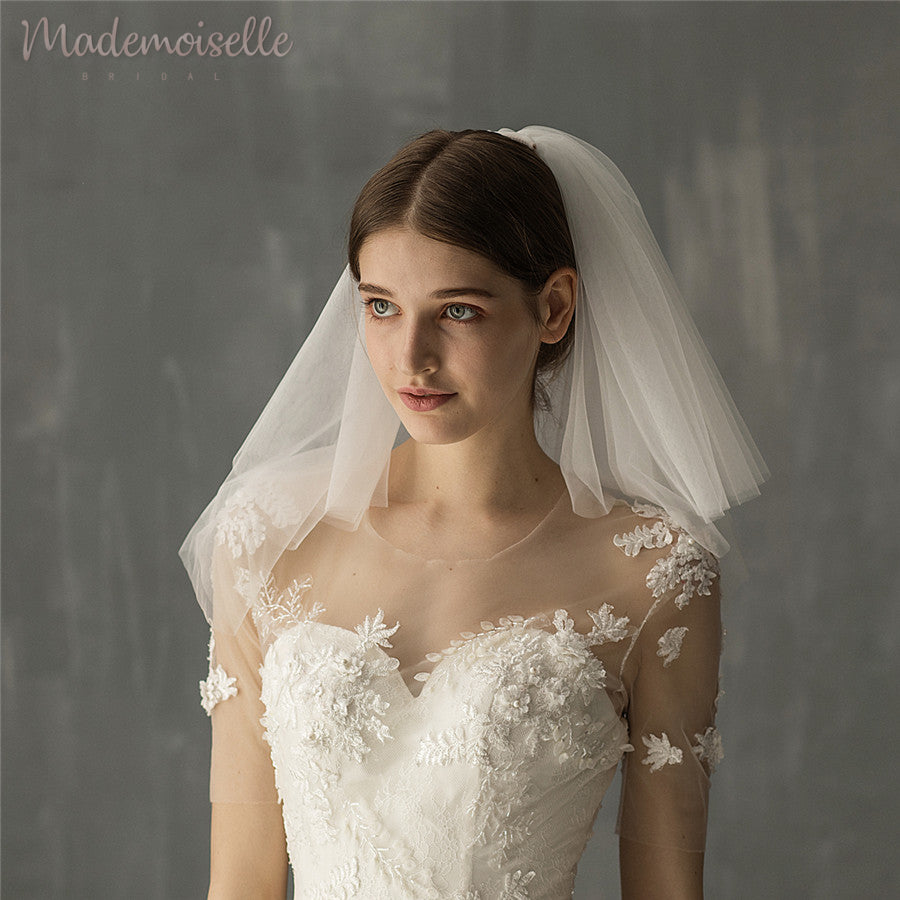 Charlotte Veil - Elegant Bridal Wedding Veil with Lace Trim | Perfect for Brides, Prom, and Formal Events