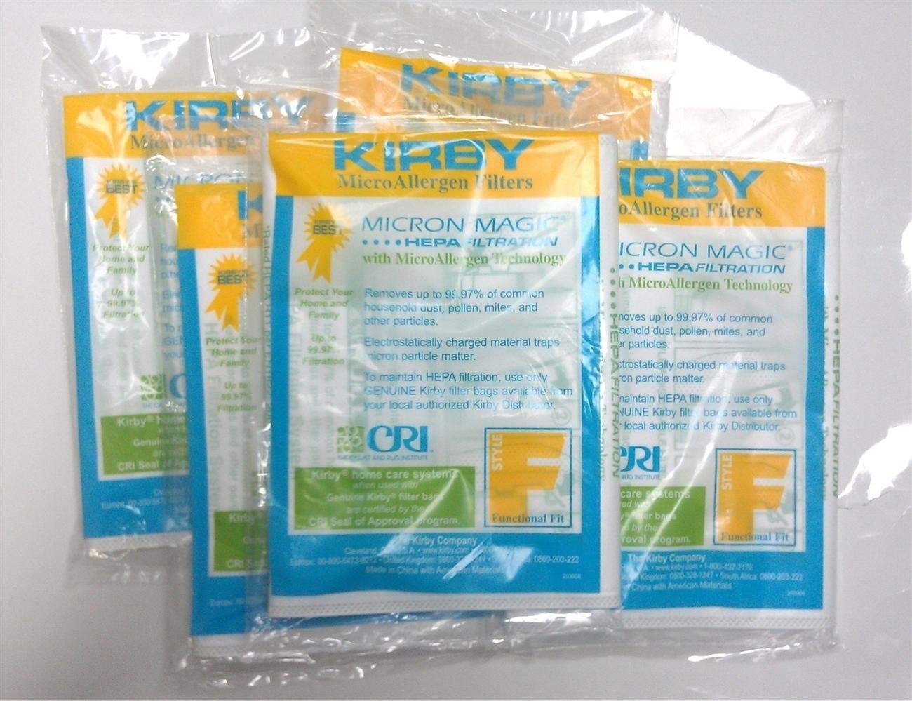 Kirby Santria HEPA Vacuum Bags Type F - 10 Pack | Premium Filtration for Pet Hair, Allergies & Dust | Compatible with Select Kirby Vacuums for Home & Office Cleaning