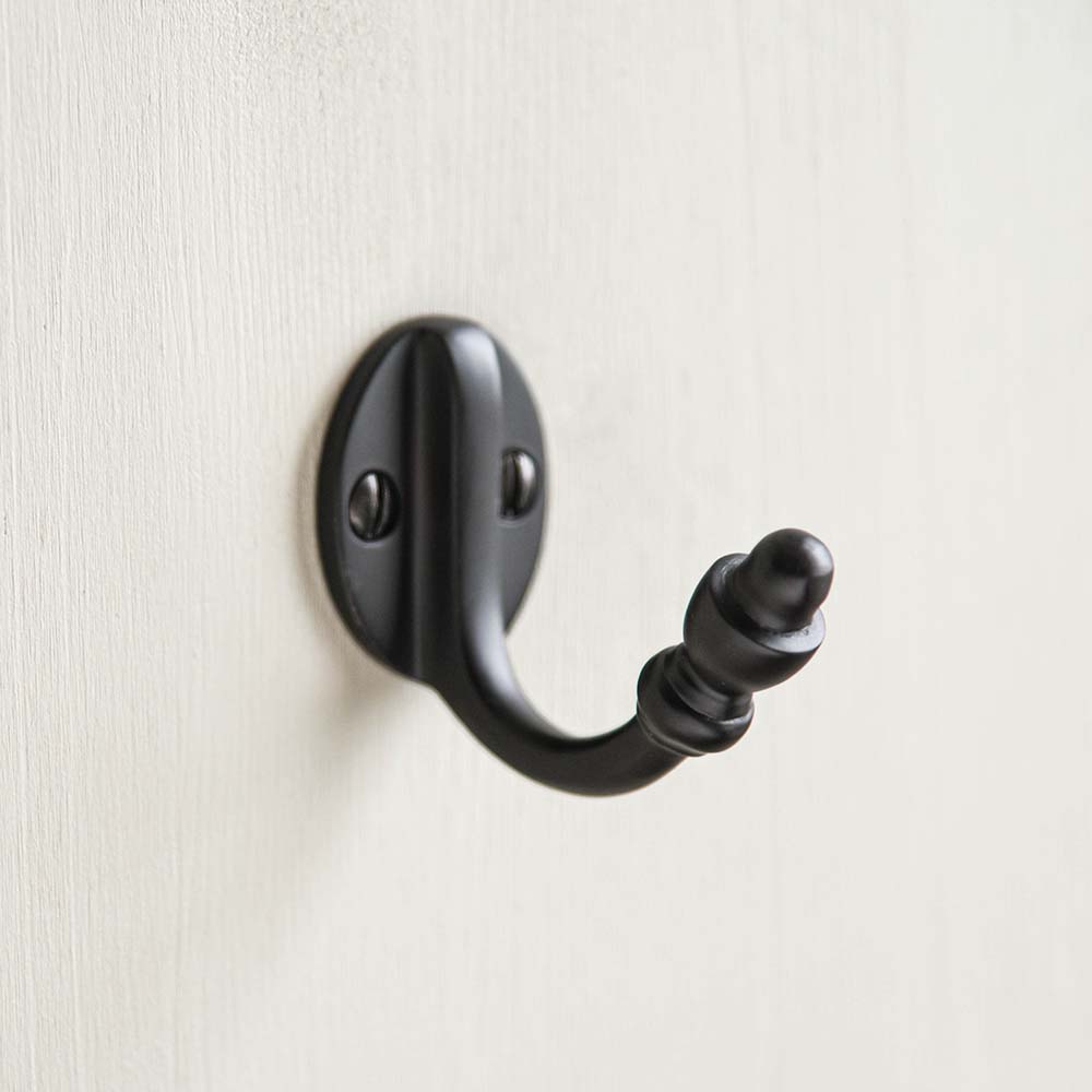 Vintage Bronze Single Coat Hook - Rustic Wall Mounted Hook for Hanging Coats, Hats & Bags - Perfect for Entryway, Bathroom & Bedroom Organization