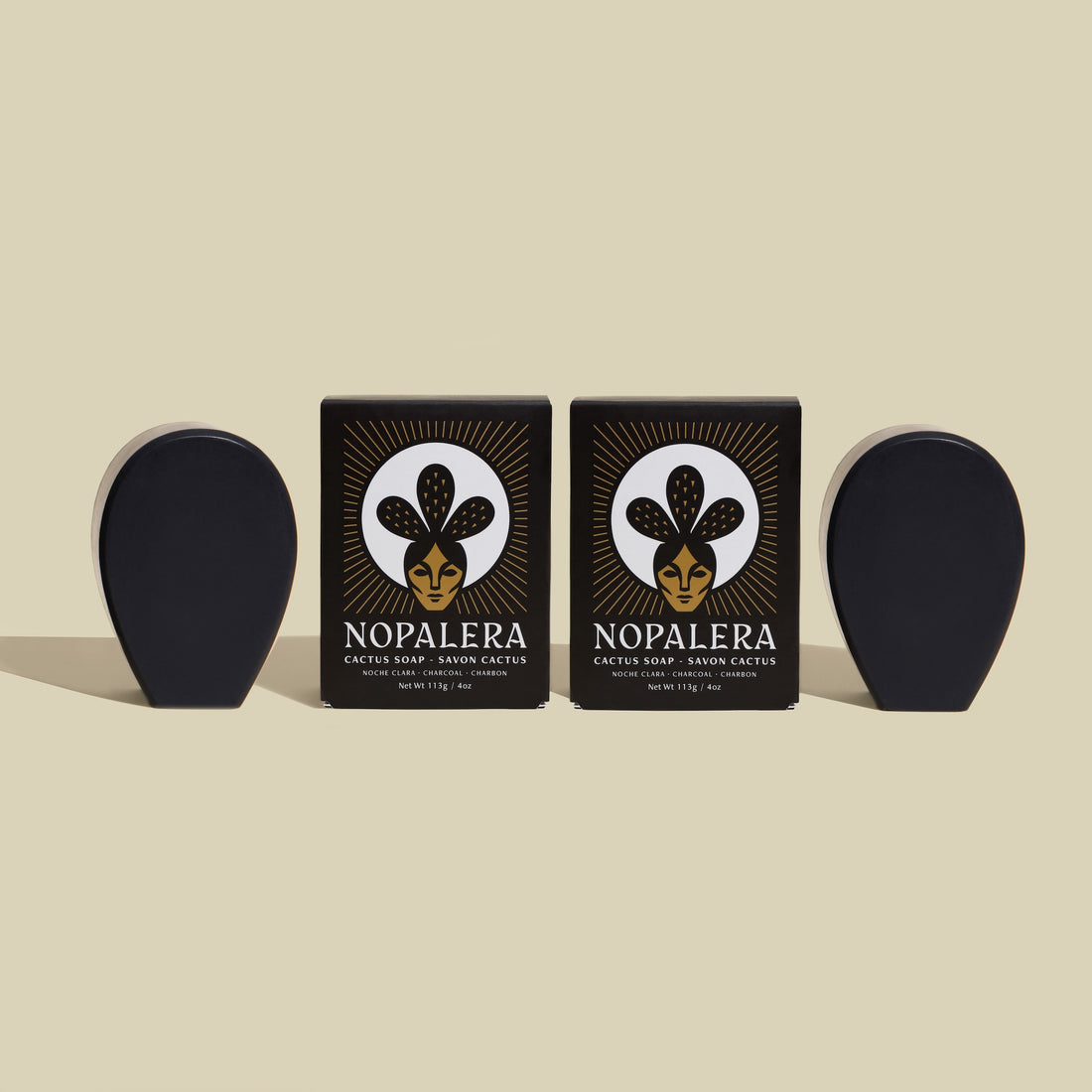 Nopalera Noche Clara Cactus Soap - Organic Exfoliating Face & Body Cleanser for Dry Skin | Spa, Shower & Gift Set