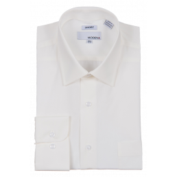 Modena Men's Dress Shirt in Eggshell White - Premium Business Formal Shirt for Office, Wedding & Special Occasions