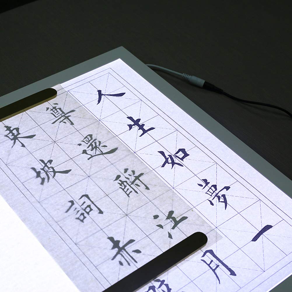 QYQCX A2 LED Light Box for Calligraphy & Tracing - Adjustable Stepless Dimming, Art Drawing, Sketching, Stencil Work - Perfect for Artists, Designers, and Crafters