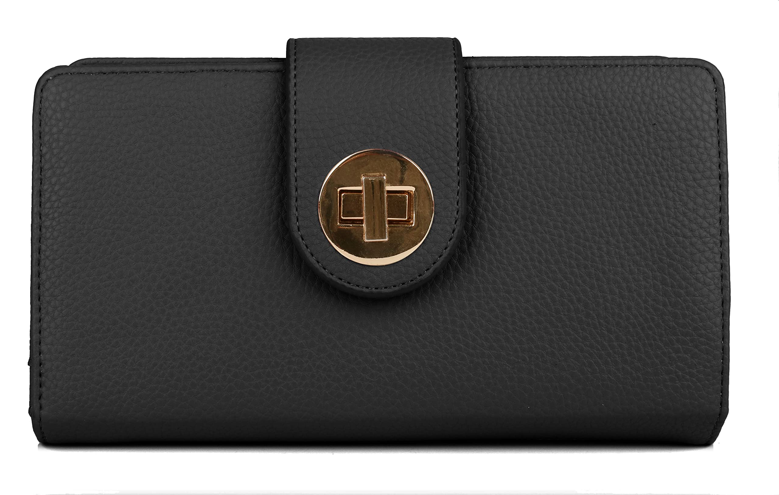 Julia Buxton Vegan Leather Super Wallet - Stylish & Durable RFID Blocking Wallet for Women | Perfect for Travel, Work & Everyday Use