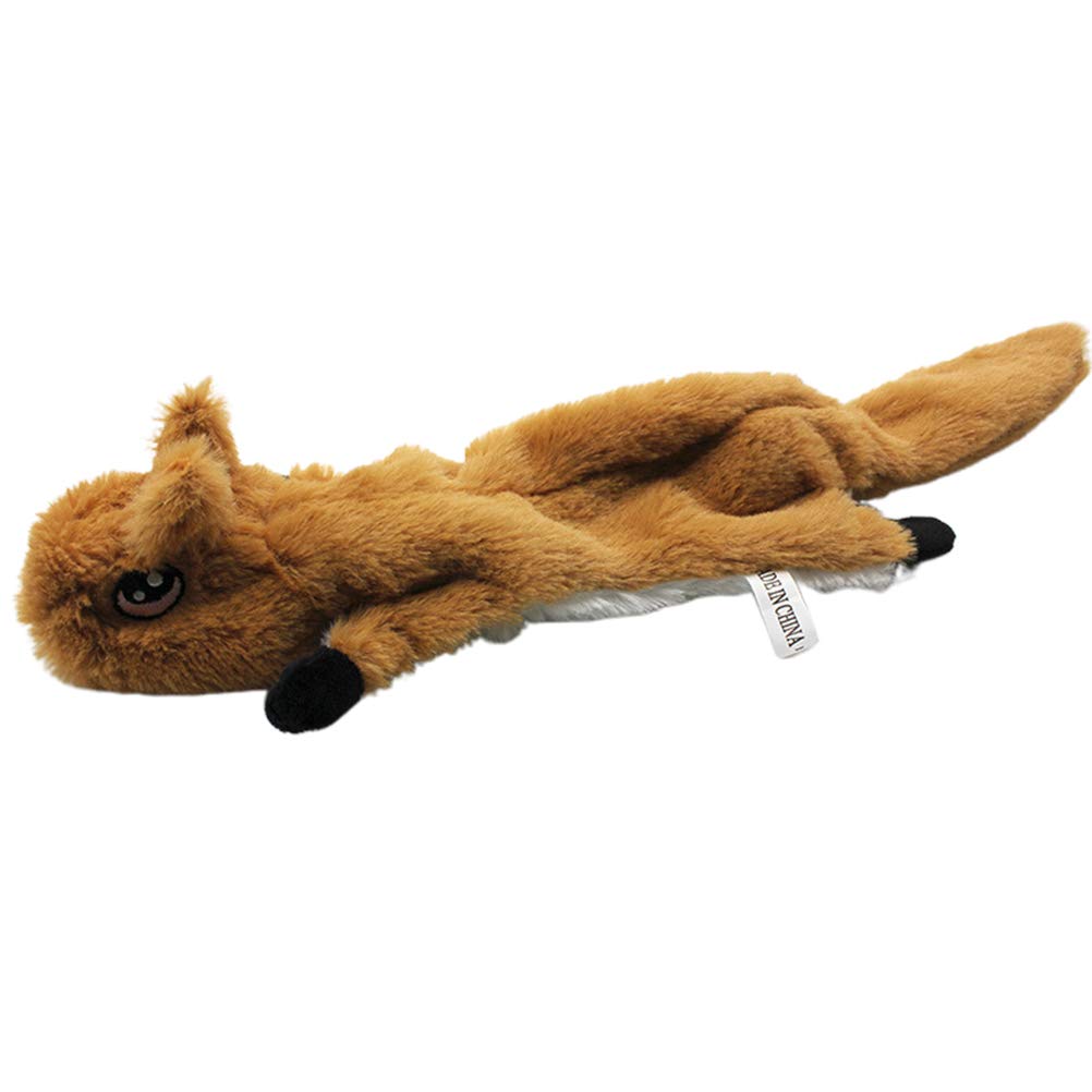 Bestoyard Squeaky Chew Toy for Dogs - Cartoon Squirrel Plush Teething Toy for Puppies, Bite-Resistant Molar Chew Plaything (Small, Yellow) - Perfect for Puppy Teething Relief, Playtime & Party Supplies
