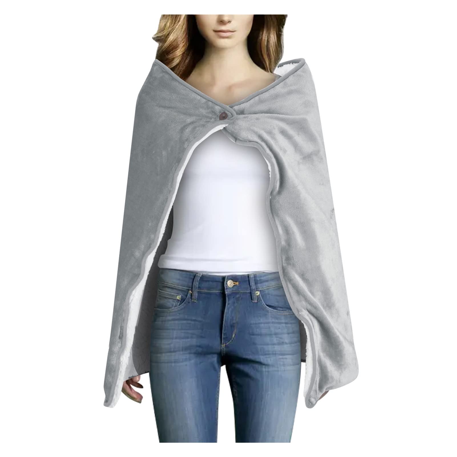 USB Heated Electric Blanket - Soft Warm Throw for Couch, Lap & Office Use - 90x65cm Cozy Gray Blanket - Perfect for Winter Nights, Home Comfort & Relaxation