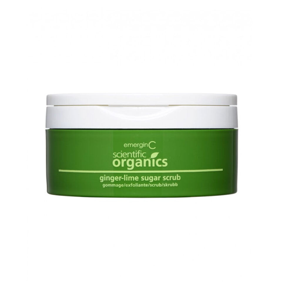 EmerginC Organics Ginger Lime Sugar Scrub - Exfoliating Body Scrub for Smooth Skin, Natural Ingredients, Vegan & Cruelty-Free - Perfect for Spa Day & At-Home Skincare Routine