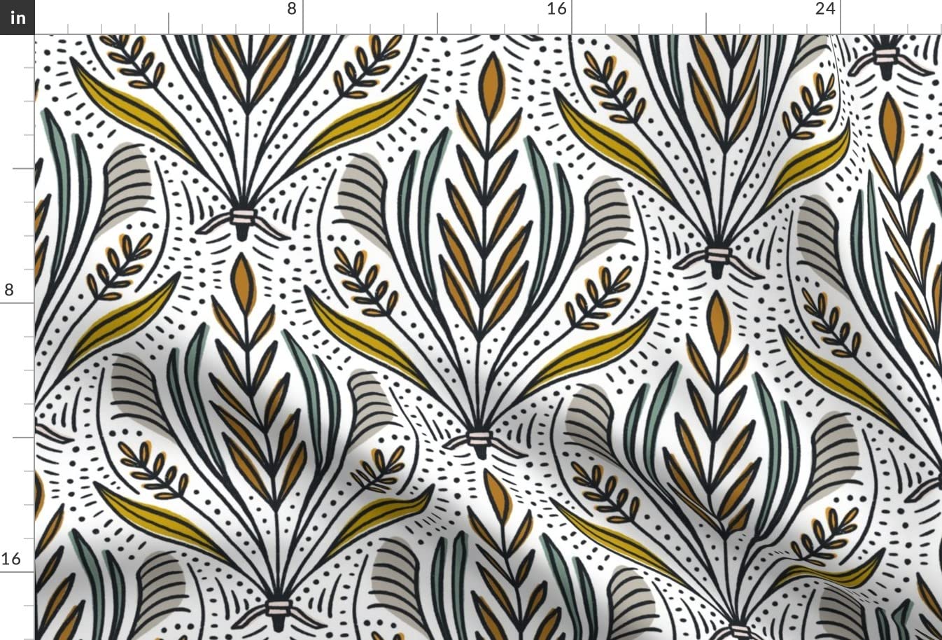 Light Nature Grass Plants Wild Printed Minky Fabric Fat Quarter - Soft Baby Blanket Material, Quilt Backing & Plush Toy Fabric for DIY Sewing Projects - Perfect for Nursery Decor, Kids' Room & Handmade Gifts