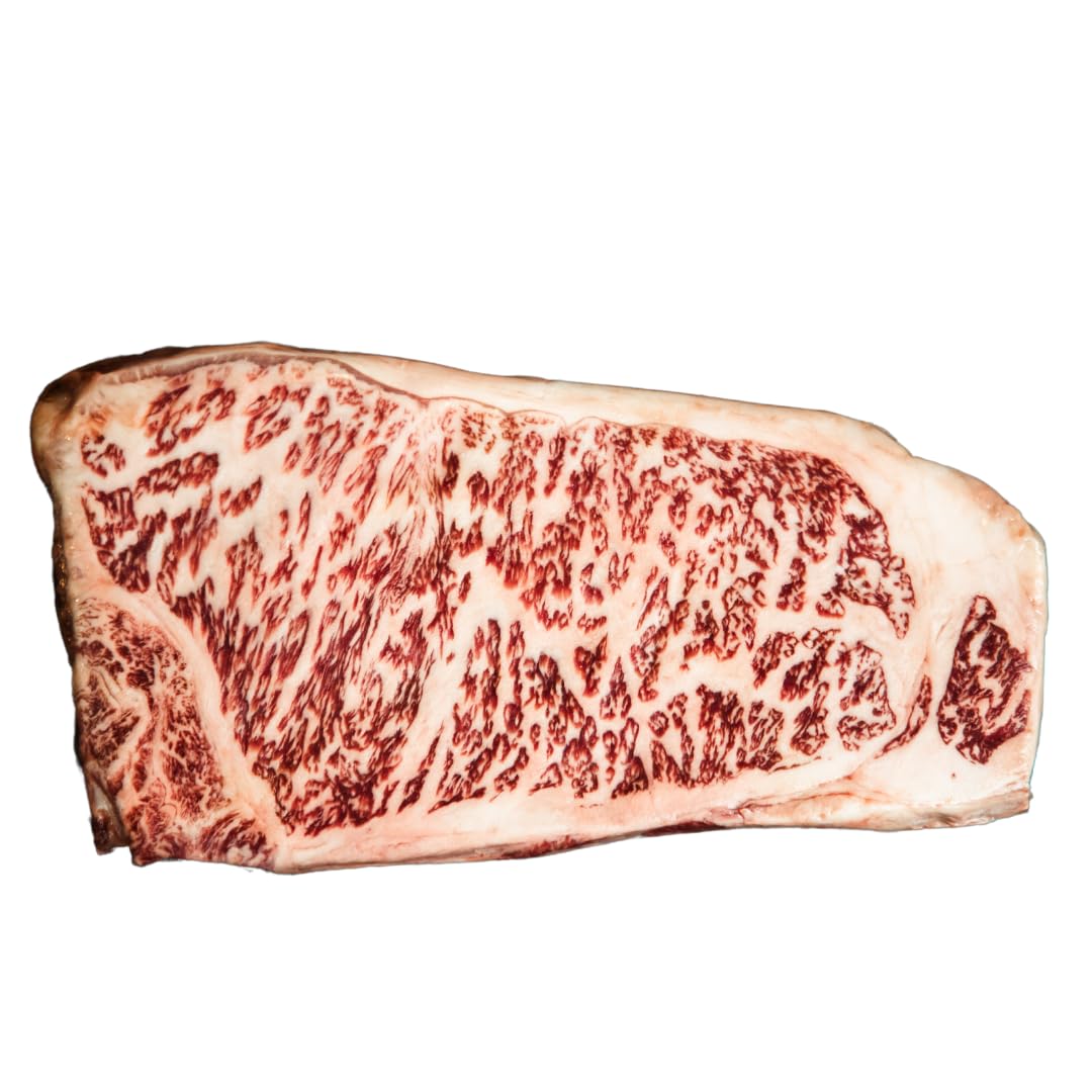 Premium Japanese A5 Wagyu New York Strip Steak - 16oz Pack (100% Kagoshima Sourced) | Gourmet Beef for Grilling, Special Occasions & Luxury Dining Experiences