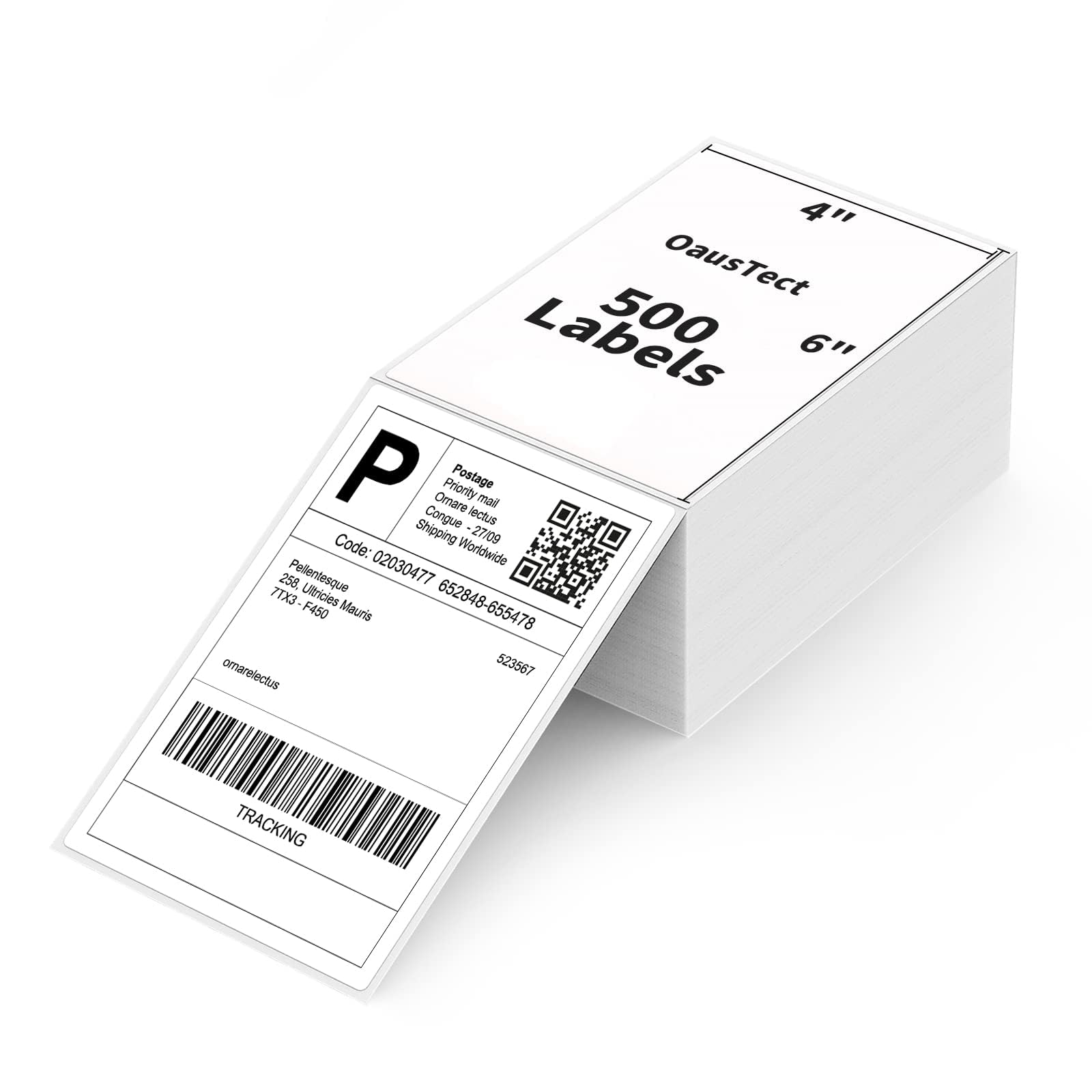 OausTect 4x6 Thermal Shipping Labels - 1000 Pack, Commercial Grade Perforated Mailing Labels for Rollo & Zebra Printers - Perfect for Ecommerce, Logistics & Small Business Shipping Needs