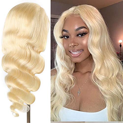 613 Blonde 4x4 Lace Closure Wig - 26 Inch Human Hair Wigs for Women | Pre-Plucked with Baby Hair | Malaysian Remy Hair | Glueless High Density | Next Day Delivery | Perfect for Daily Wear, Parties & Special Occasions