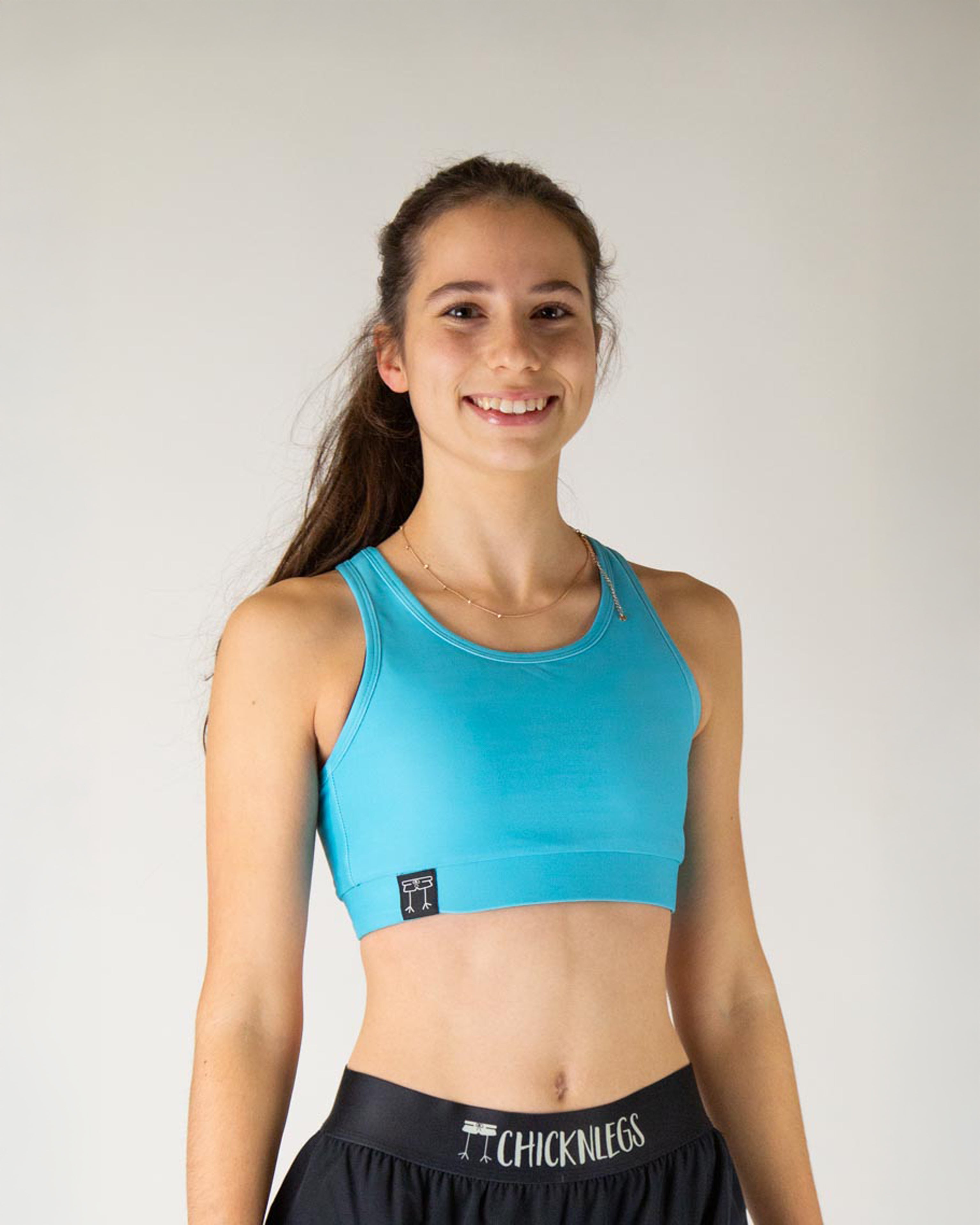 Sky Blue OG Sports Bra for Women - High Support Workout Top for Running, Yoga & Gym - Breathable & Moisture-Wicking Activewear
