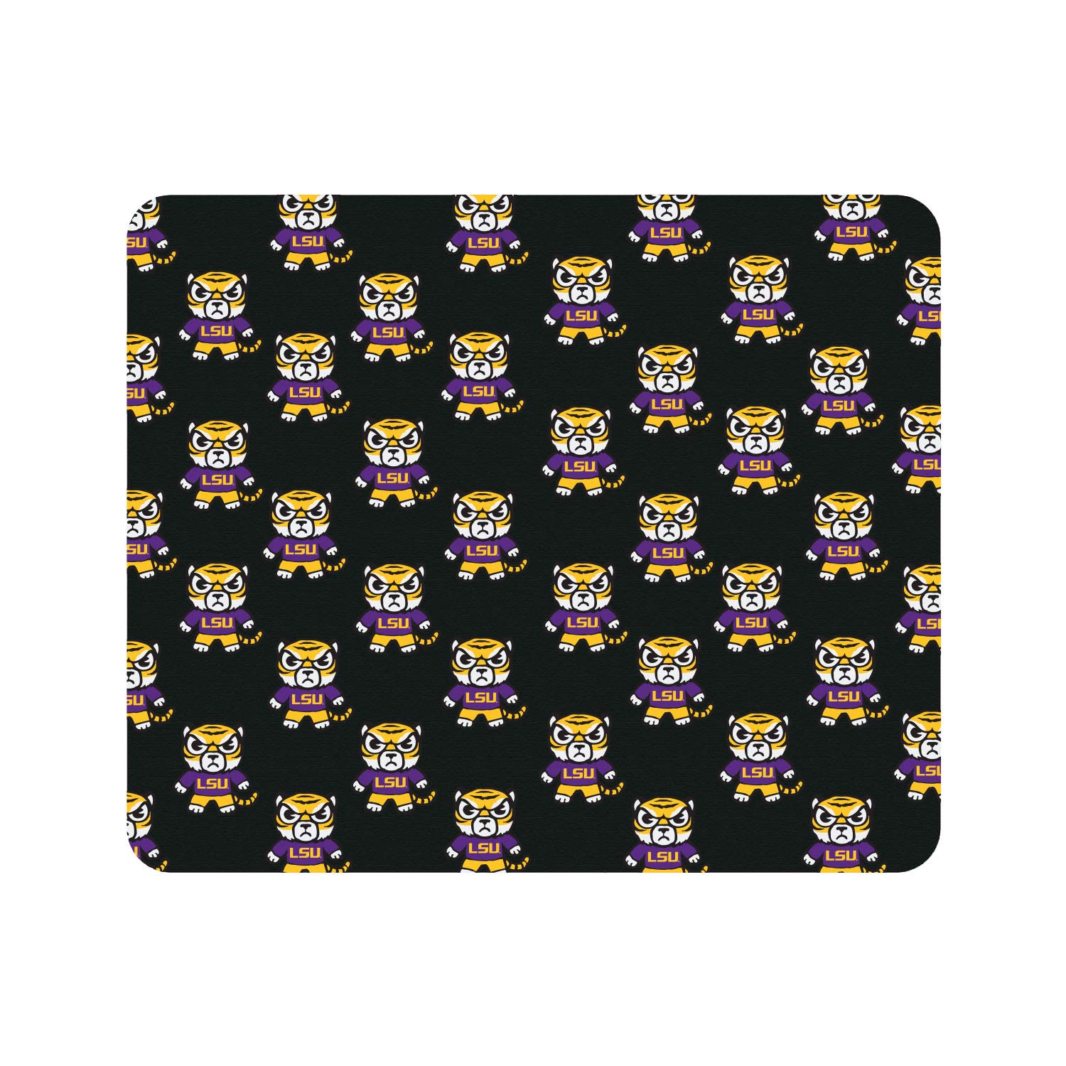 LSU Louisiana State University Standard Fabric Mouse Pad - Non-Slip Desk Accessory for Gaming & Office Use - Tokyodachi Mascot Design - Perfect for Computers, Laptops & Workstations