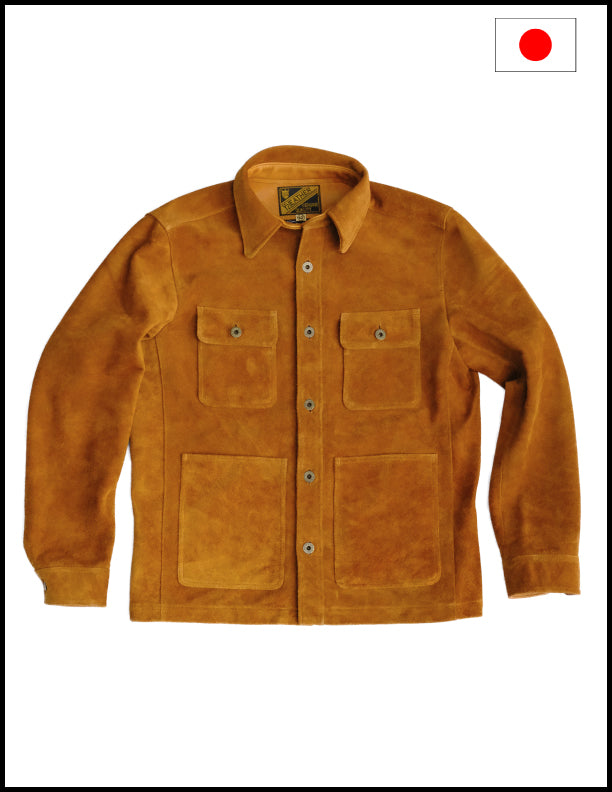 The Shop Vancouver Chore Shirt - Premium Steer Rough Out Camel Workwear for Men | Durable Shirt for Outdoor Work, Hiking & Casual Wear