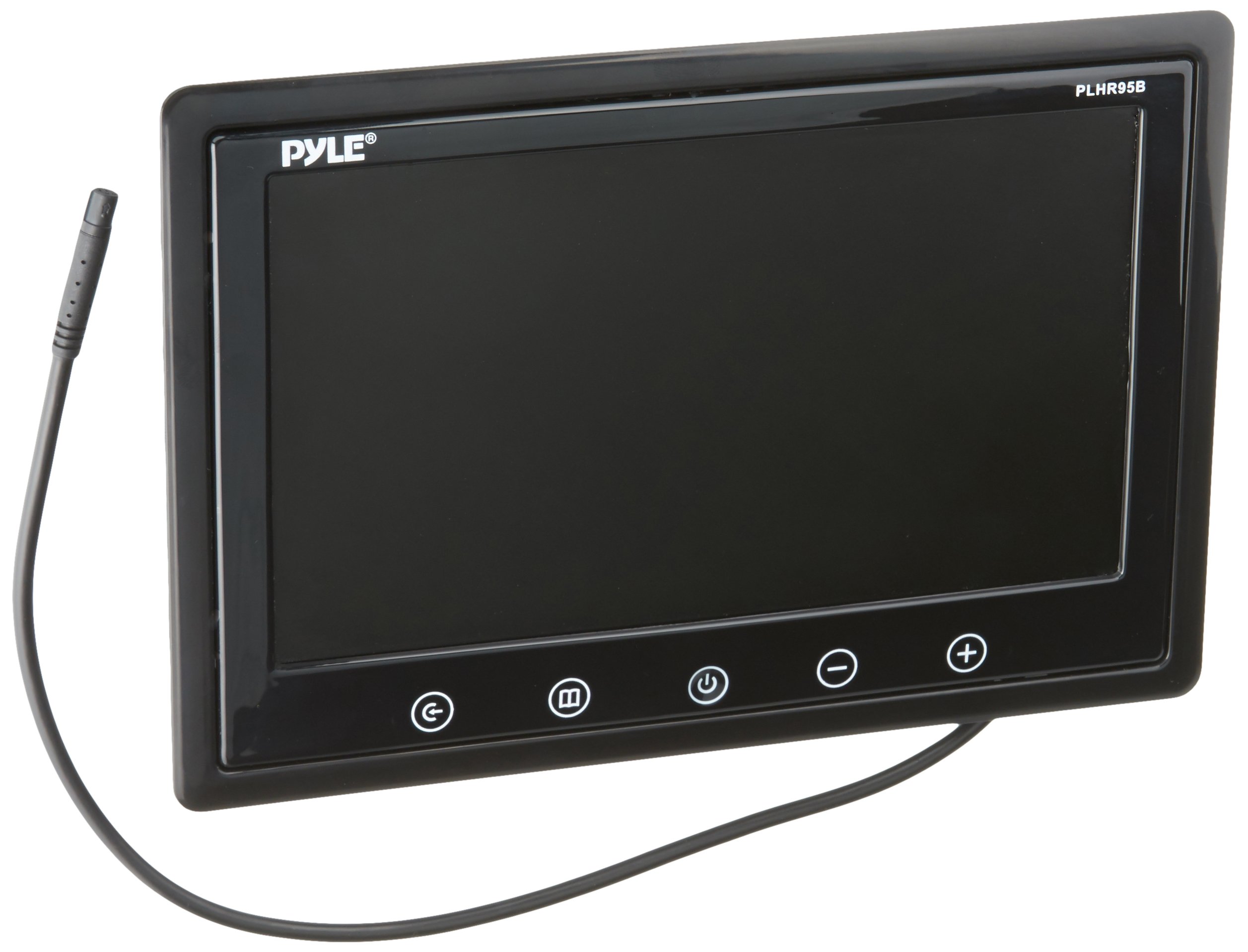 Pyle PLHR95B 9.2-Inch HD Widescreen Headrest Monitor with Stand, Shroud, RCA Inputs & Remote - Black - Perfect for Car, RV & Home Entertainment Systems