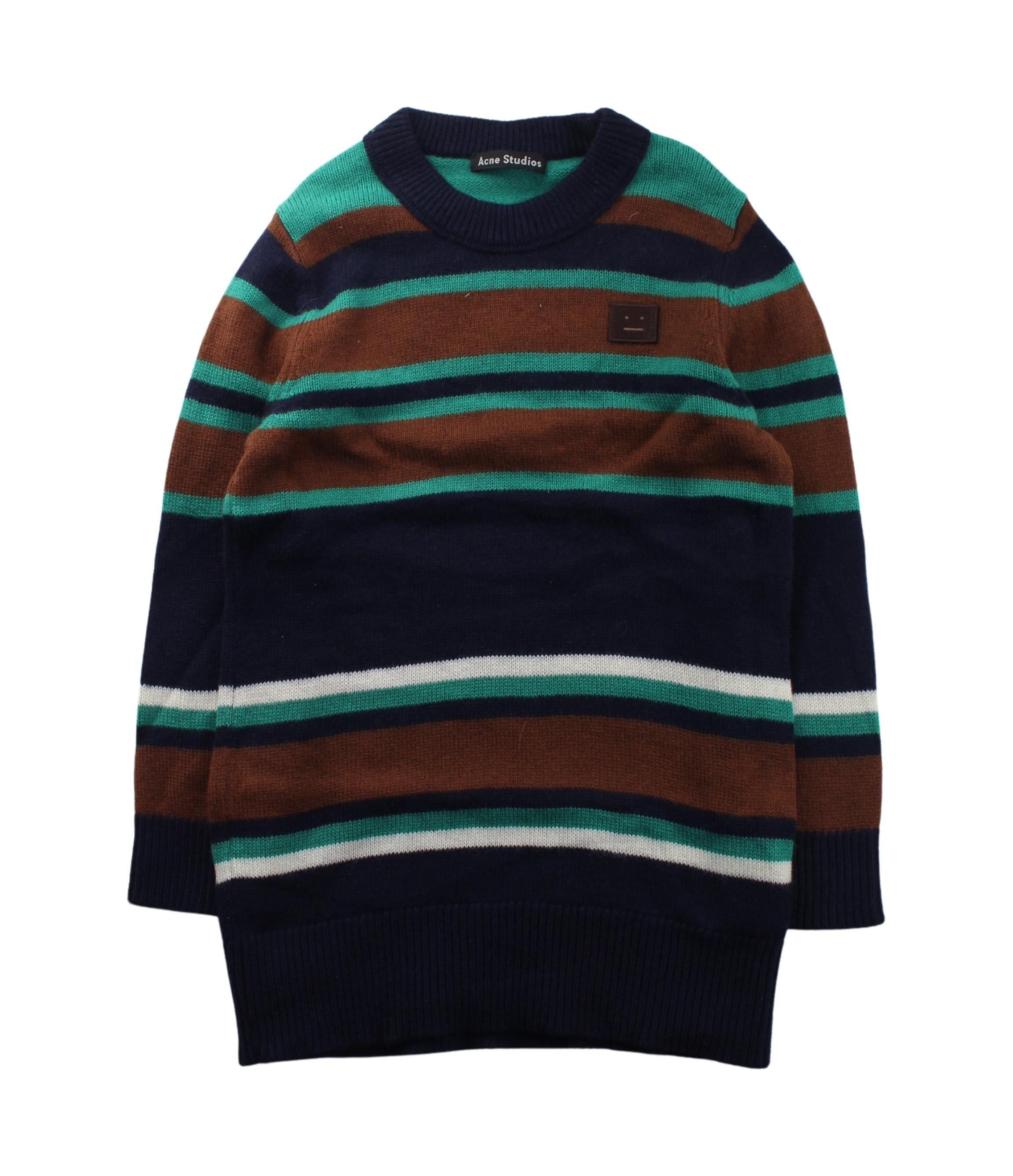 Acne Studios Knit Sweater for Kids - Soft Cotton Pullover 4T & 6T Sizes - Cozy Winter Wear for Boys and Girls