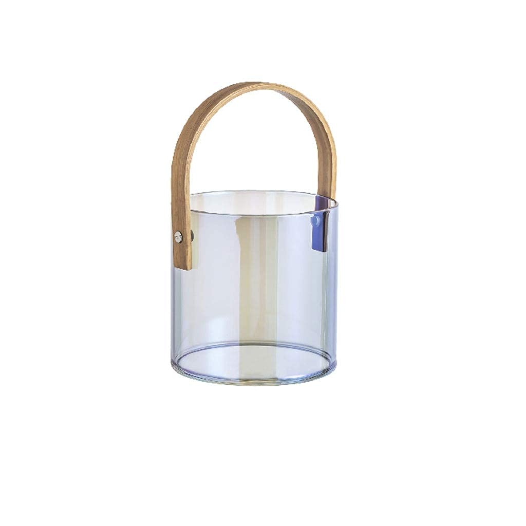 Glass Transparent Ice Bucket for Champagne & Beer - Premium Ice Storage Bucket for Home, Bar, Banquet & Parties - Perfect for Chilling Drinks & Entertaining (Size E)