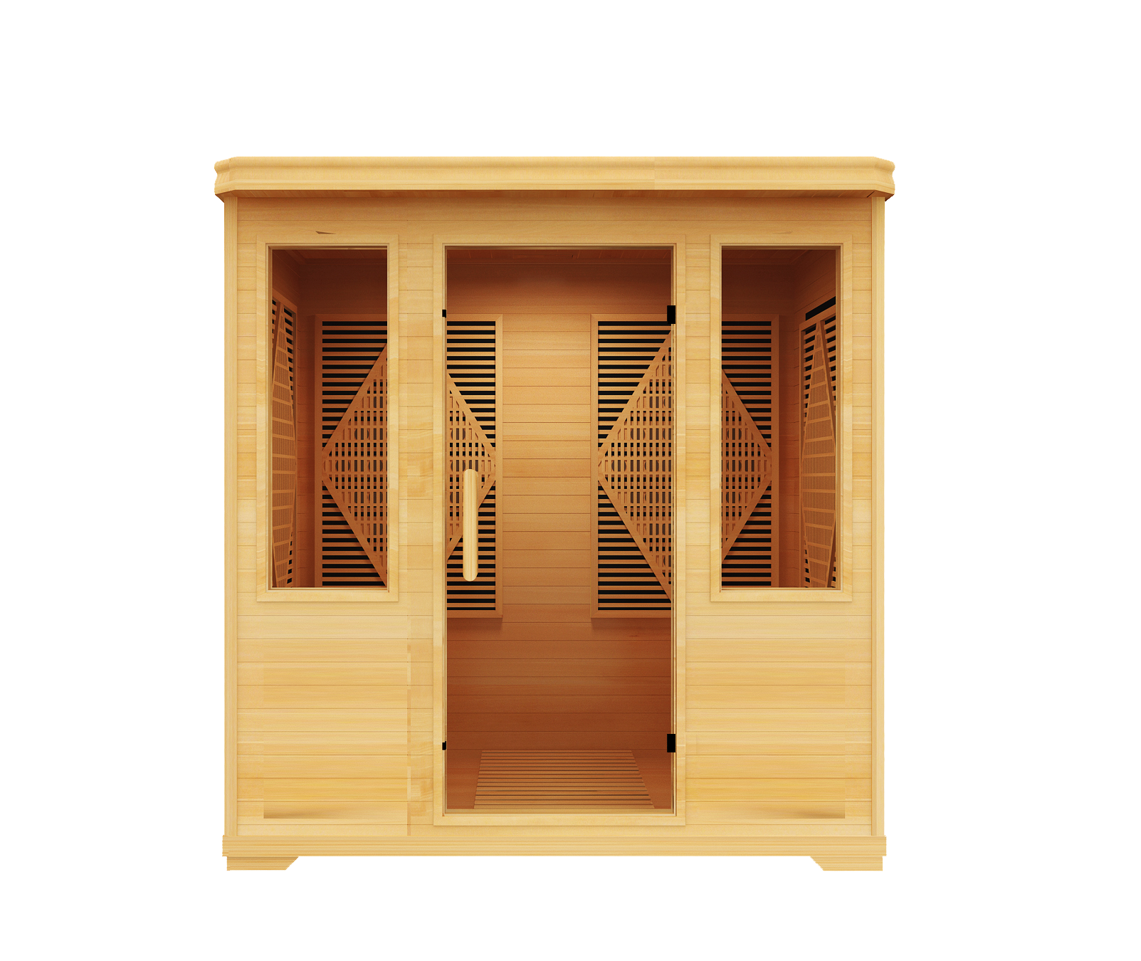SaunaWellness Pro 5 Dual Infrared & Chromolight Therapy Sauna for 4 People - 220V Home Spa | Detox, Relaxation & Pain Relief for Family Wellness