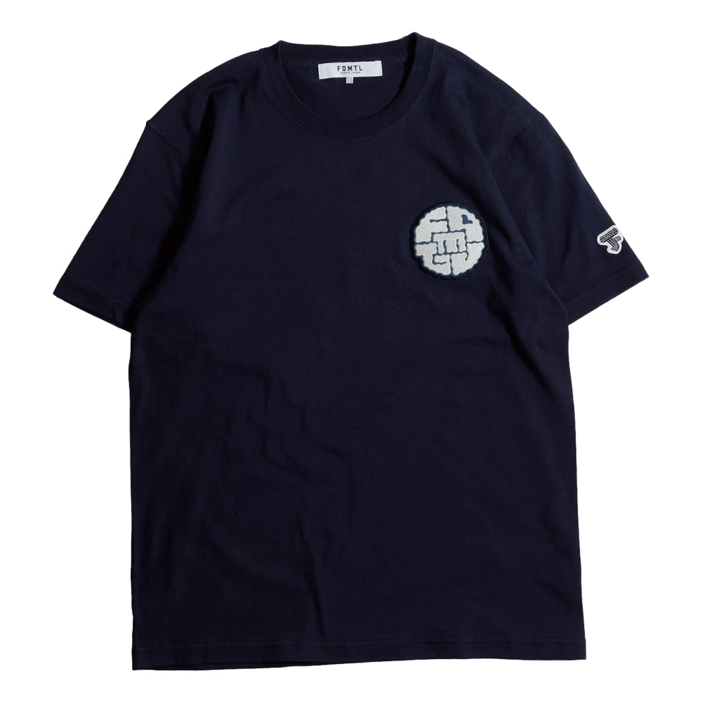 Essential Navy Circle Patch T-Shirt - Soft Cotton Tee for Men & Women - Casual Wear, Street Style, Everyday Comfort