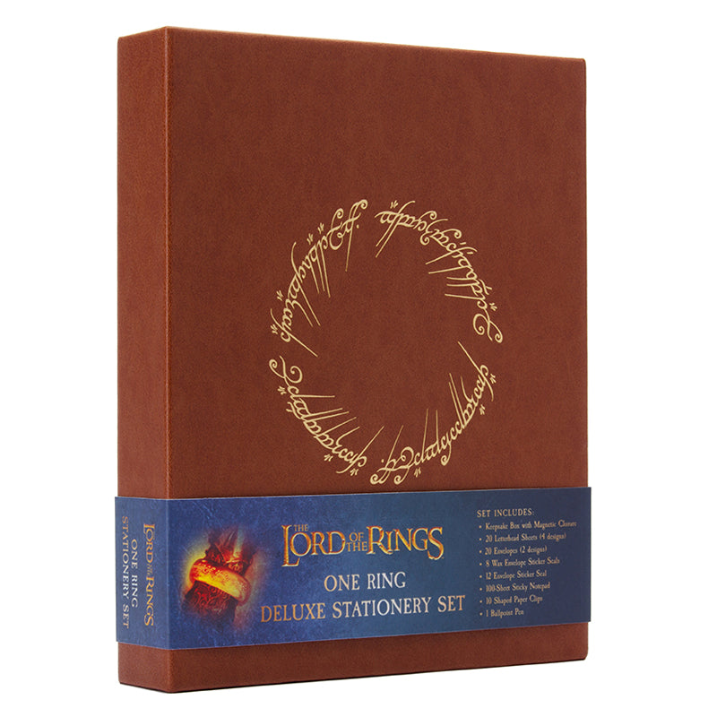 The Lord of the Rings One Ring Stationery Set - Premium Writing Gift Set with Notebook, Pen & Stickers - Perfect for LOTR Fans, Collectors & Fantasy Writers