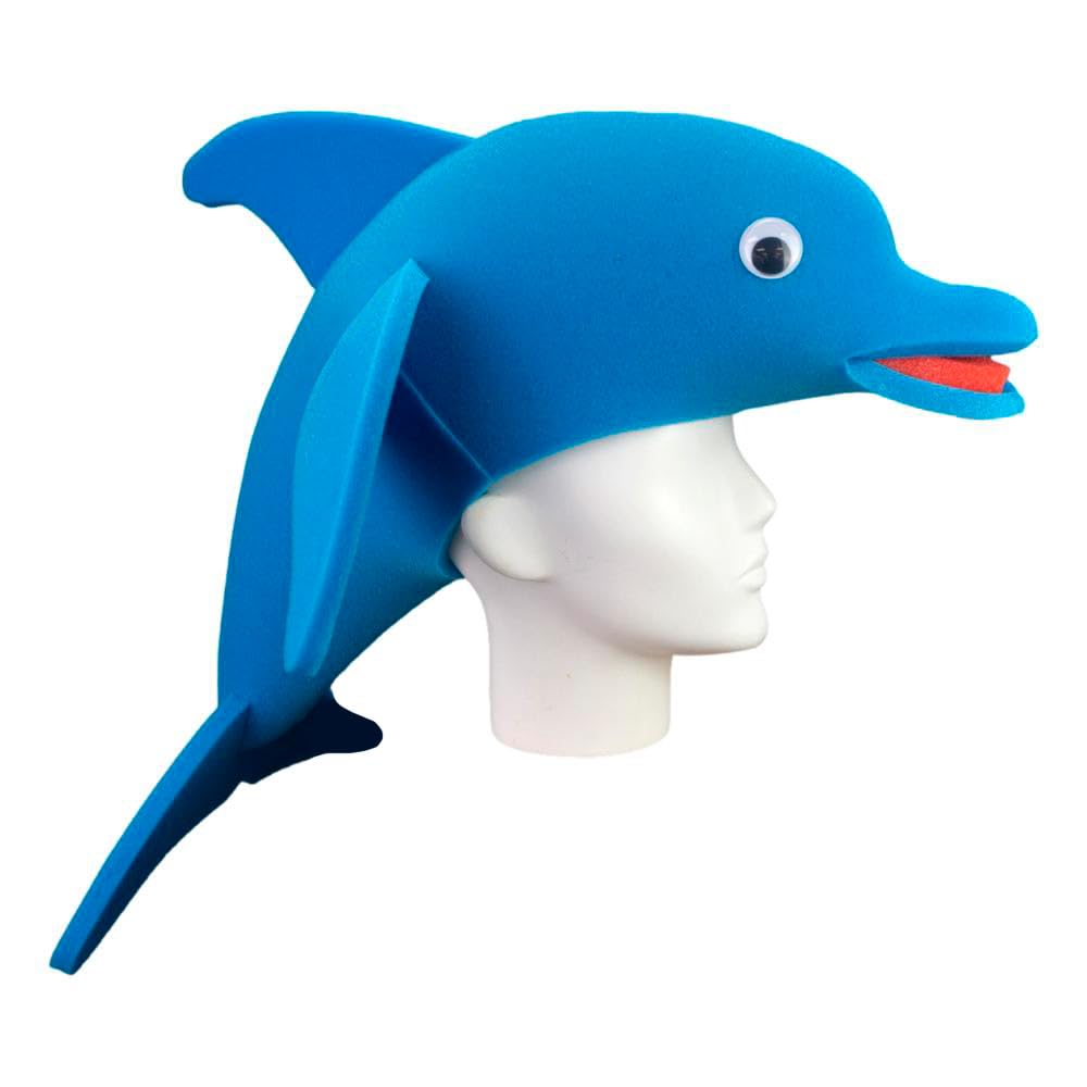 **Handmade Dolphin Foam Party Hat - Cute Ocean-Themed Beach Accessory for Pool Parties, Photo Booth Props & Summer Decor**    **Use Cases:** Perfect for beach parties, pool events, underwater-themed photoshoots, and fun summer celebrations!